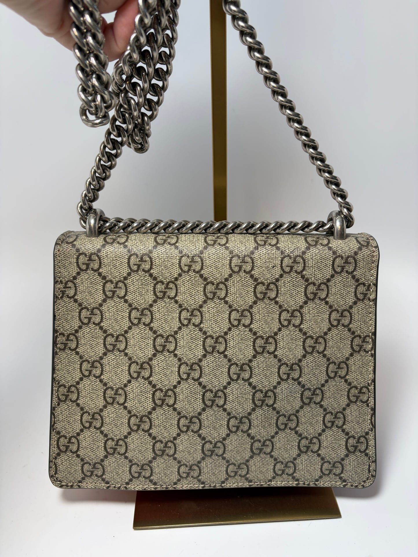 Gucci GG Supreme Dionysus Mini Shoulder Bag with Chain Strap