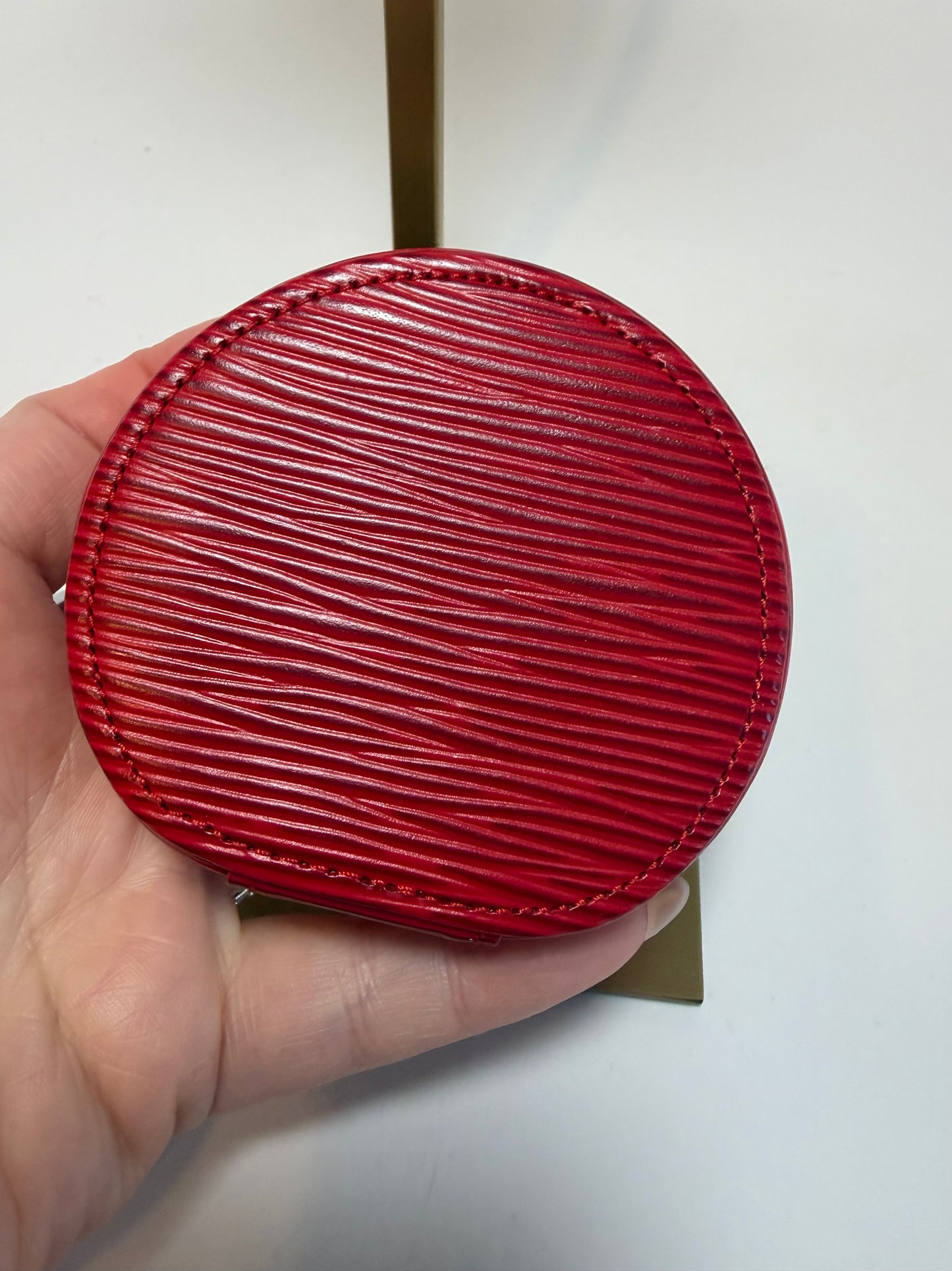 Louis Vuitton Red Epi Leather Travel Jewelry Case w/Dust Bag