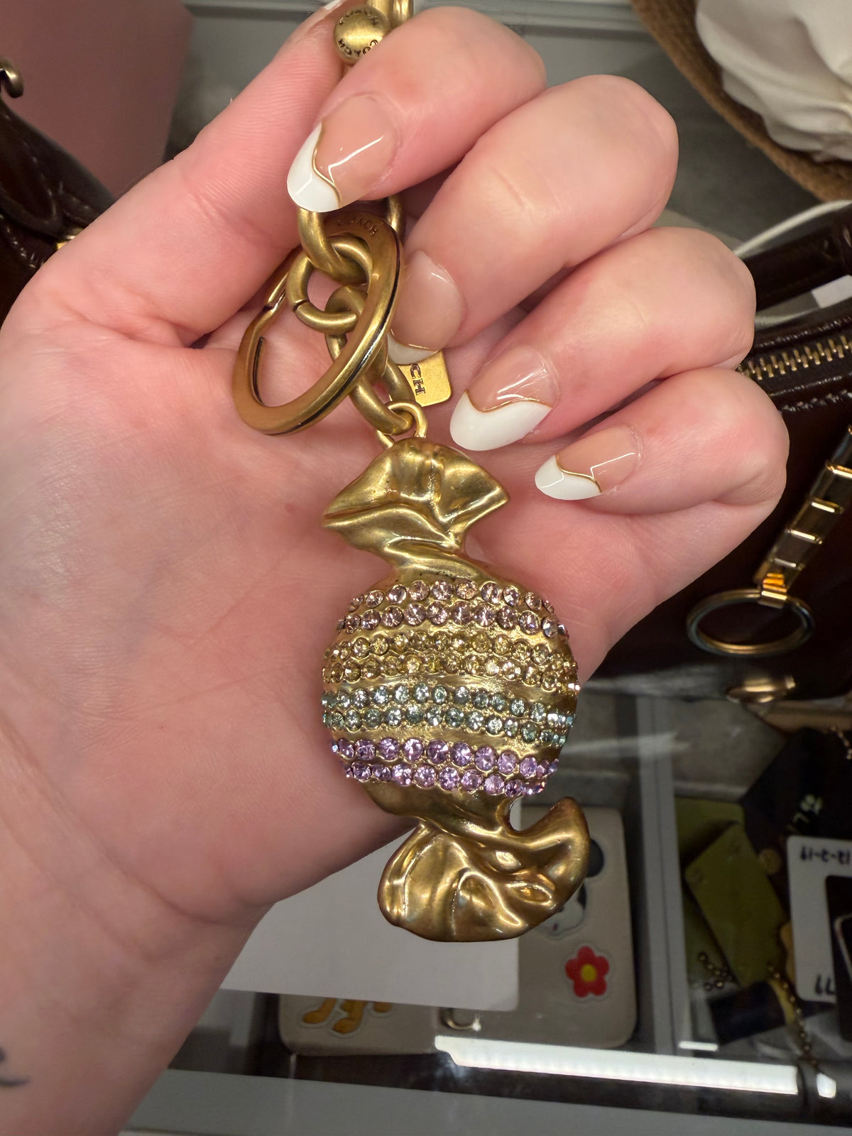 Coach Rainbow Crystal Candy Bag Charm