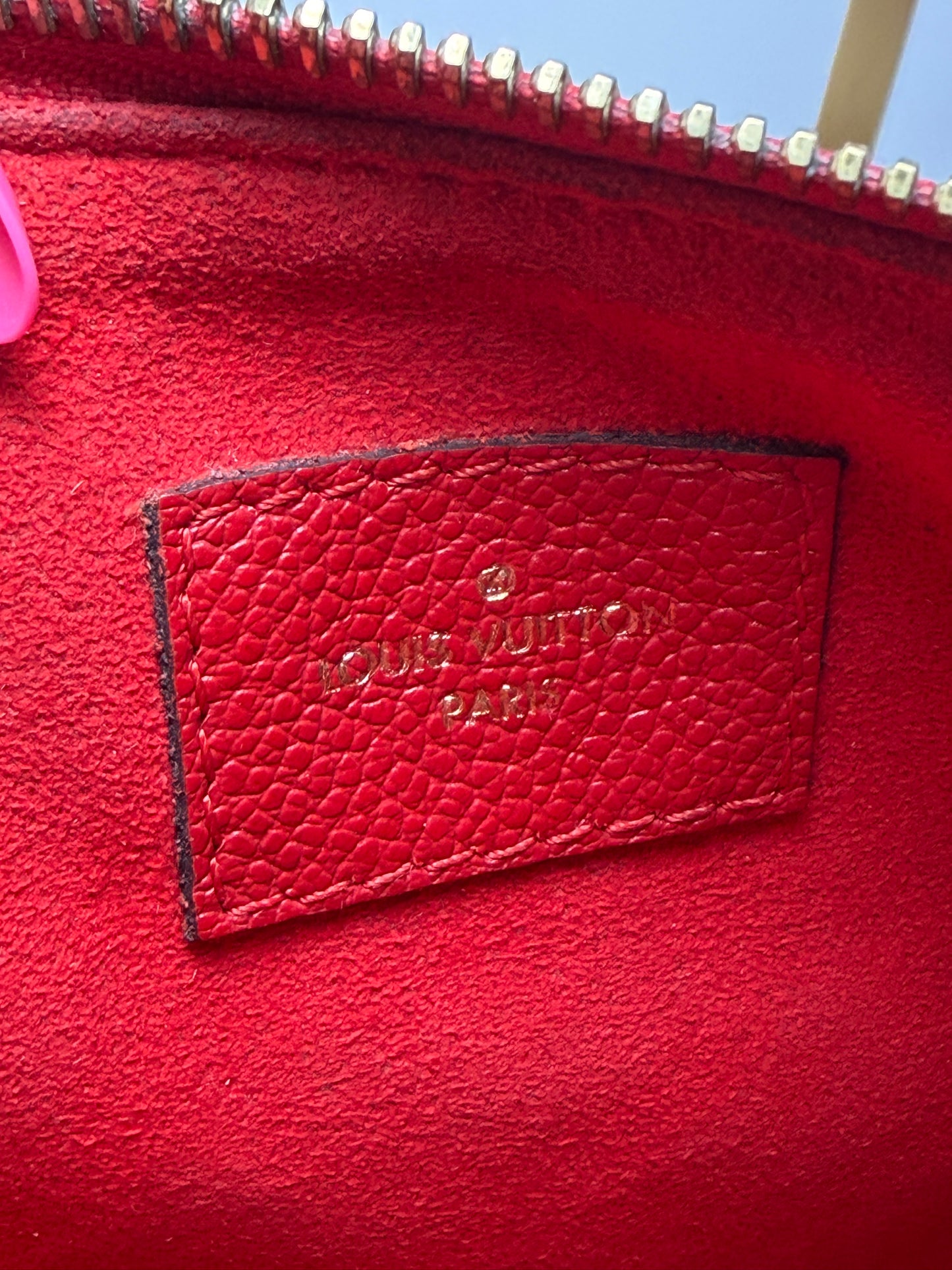 Louis Vuitton Empriente Leather Twice Crossbody in Cherry Red
