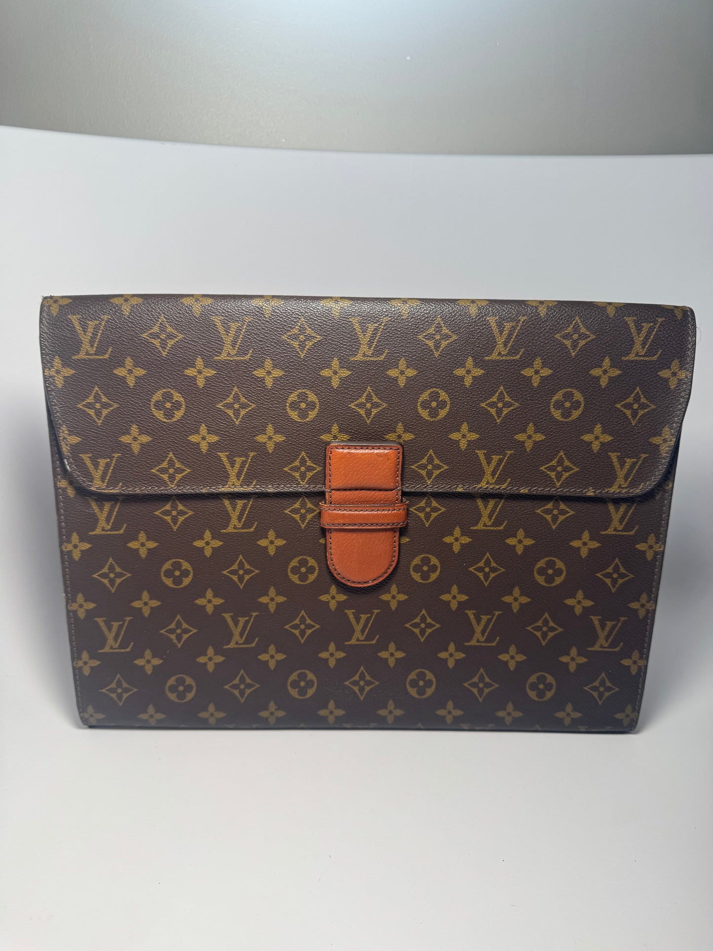 Louis Vuitton Monogram Minister Briefcase Document Clutch