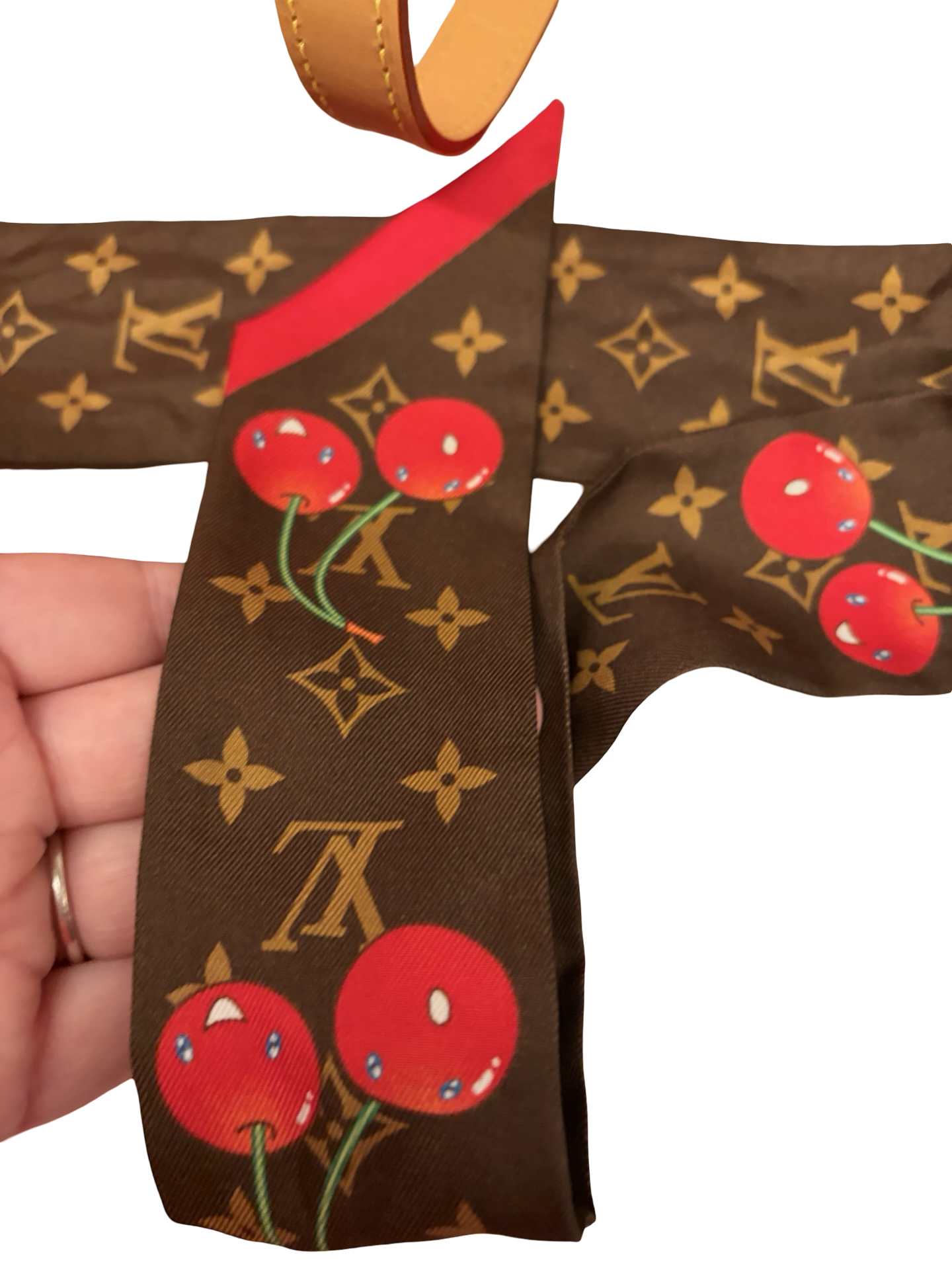 Louis Vuitton Murakami Cherry BB Bandeau Scarf w/COA
