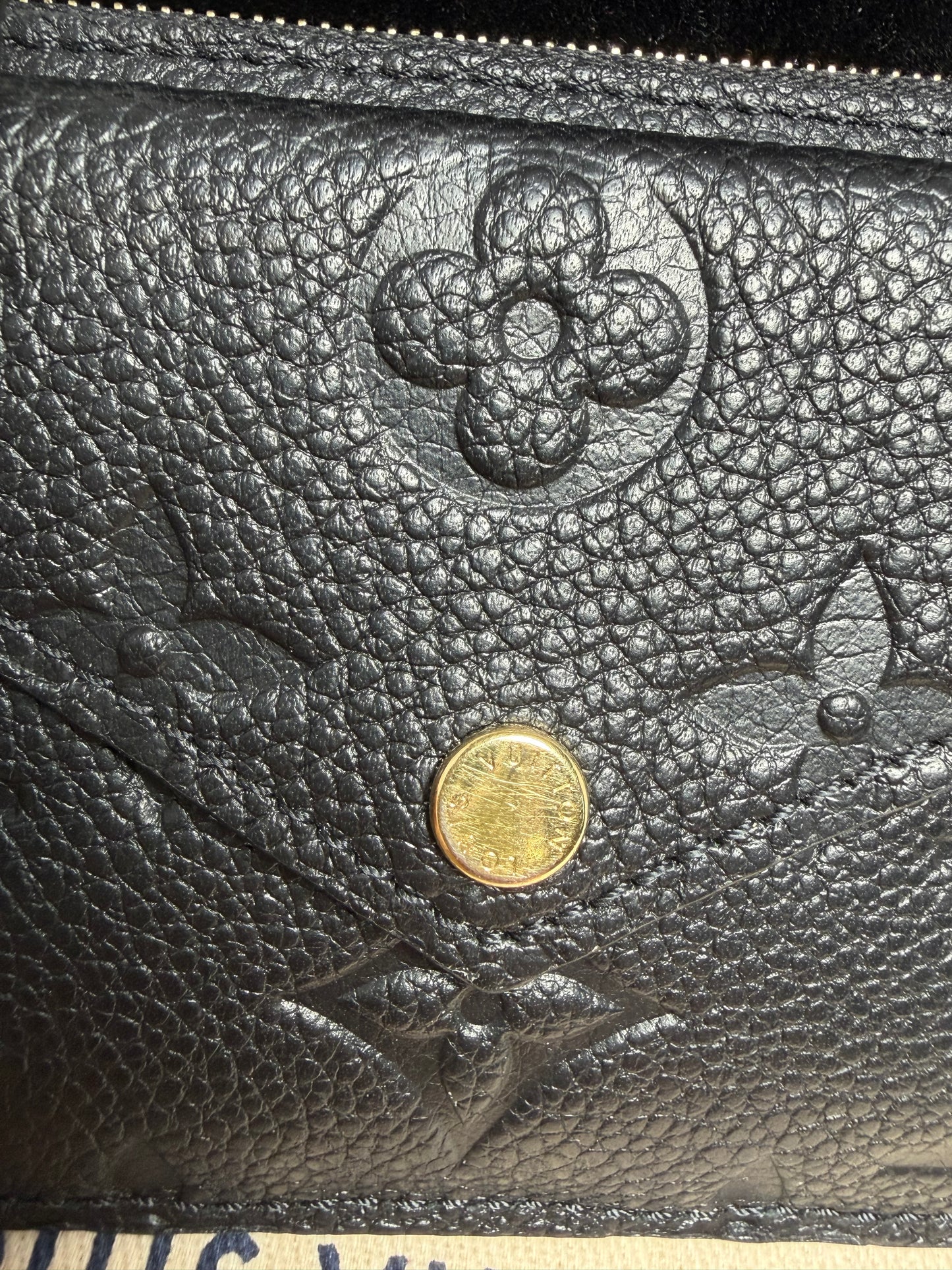 Louis Vuitton Black Empriente Leather Recto Verso Wallet/Key Cles