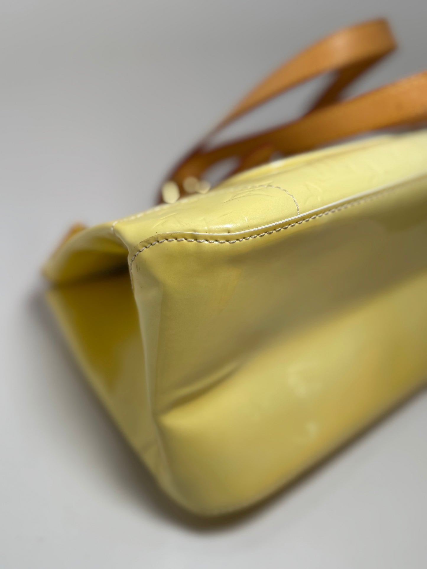 Louis Vuitton Rosewood Avenue Yellow Vernis Leather Shoulder Bag