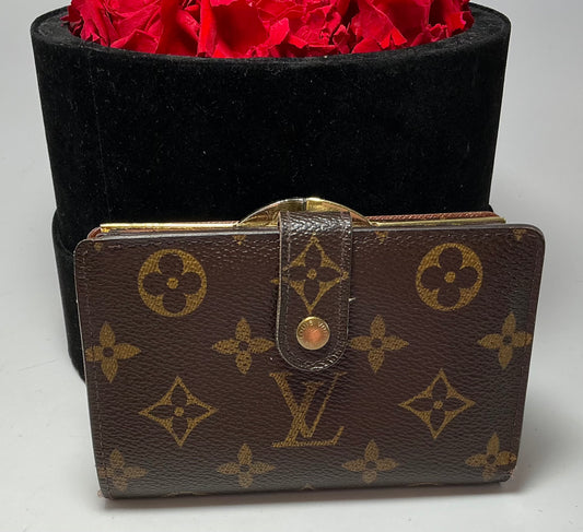 Louis Vuitton French Purse Kiss Lock Wallet Monogram