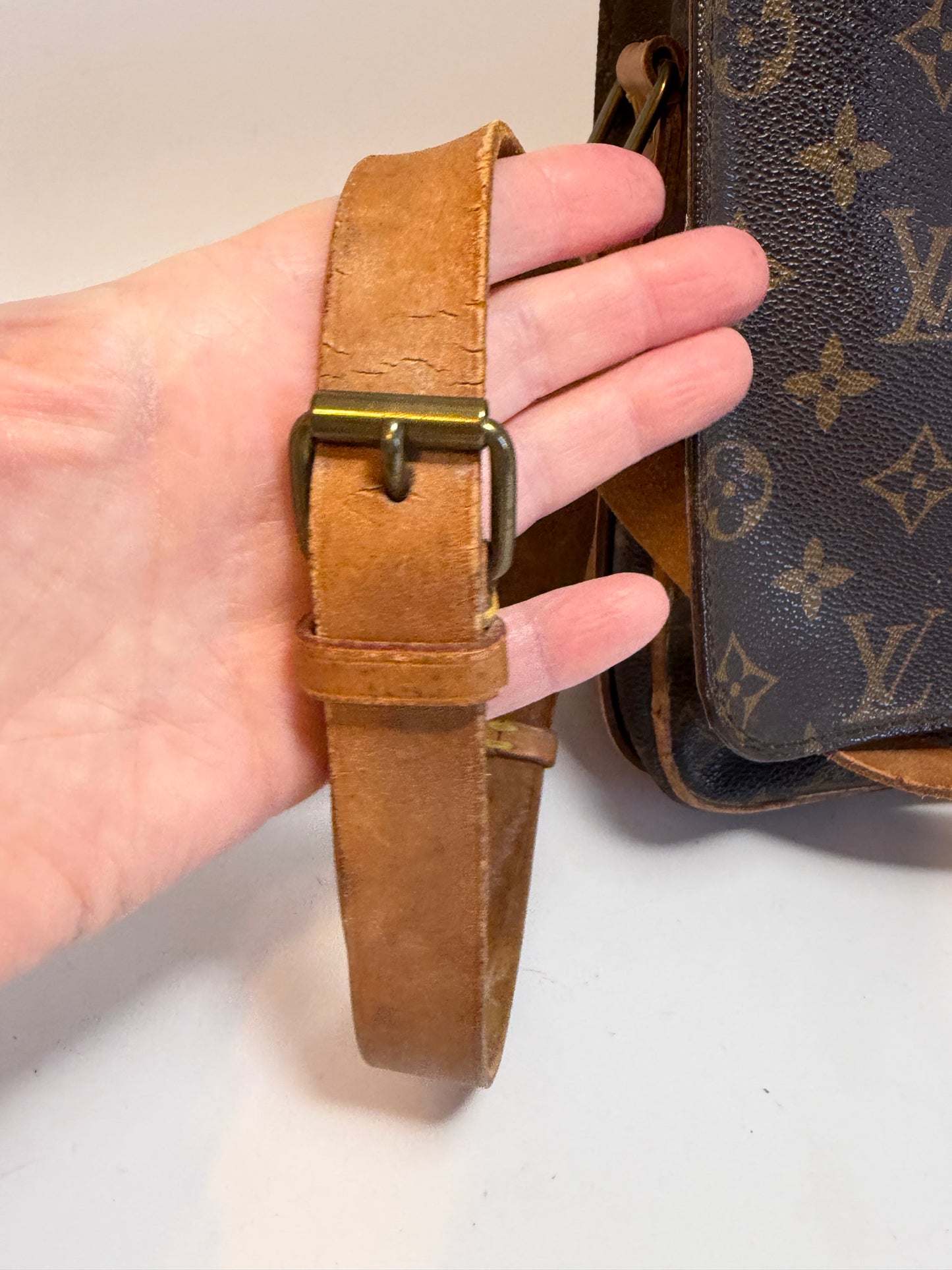 Louis Vuitton Cartouchière GM Monogram Crossbody, Made in France June 1989