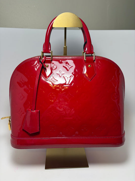 Louis Vuitton Alma PM Vernis Rose 🌹 Red