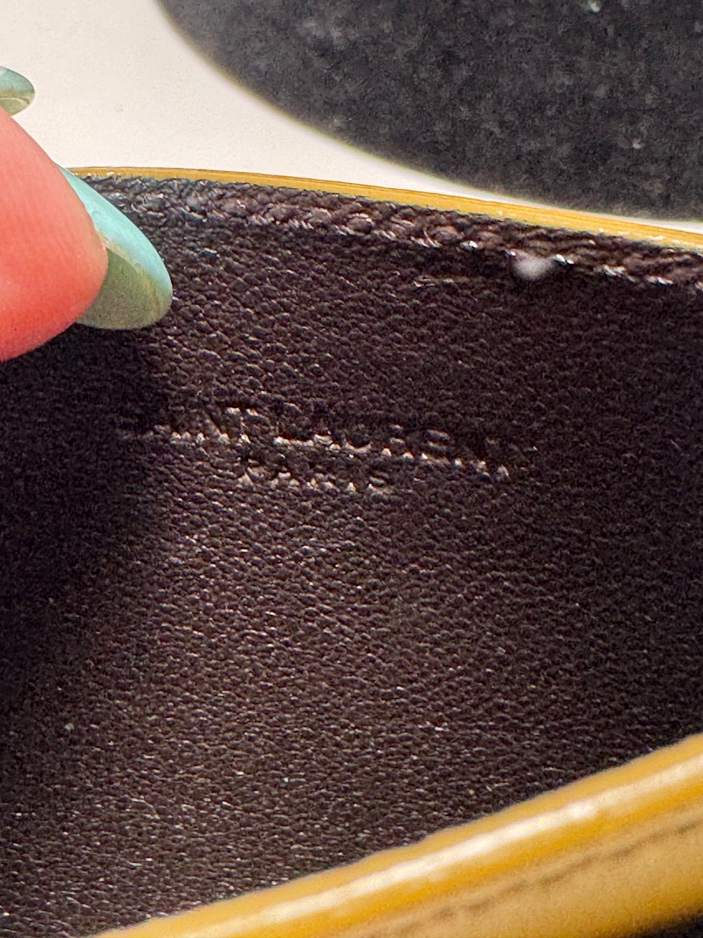 Saint Laurent Gold Leather Card Holder