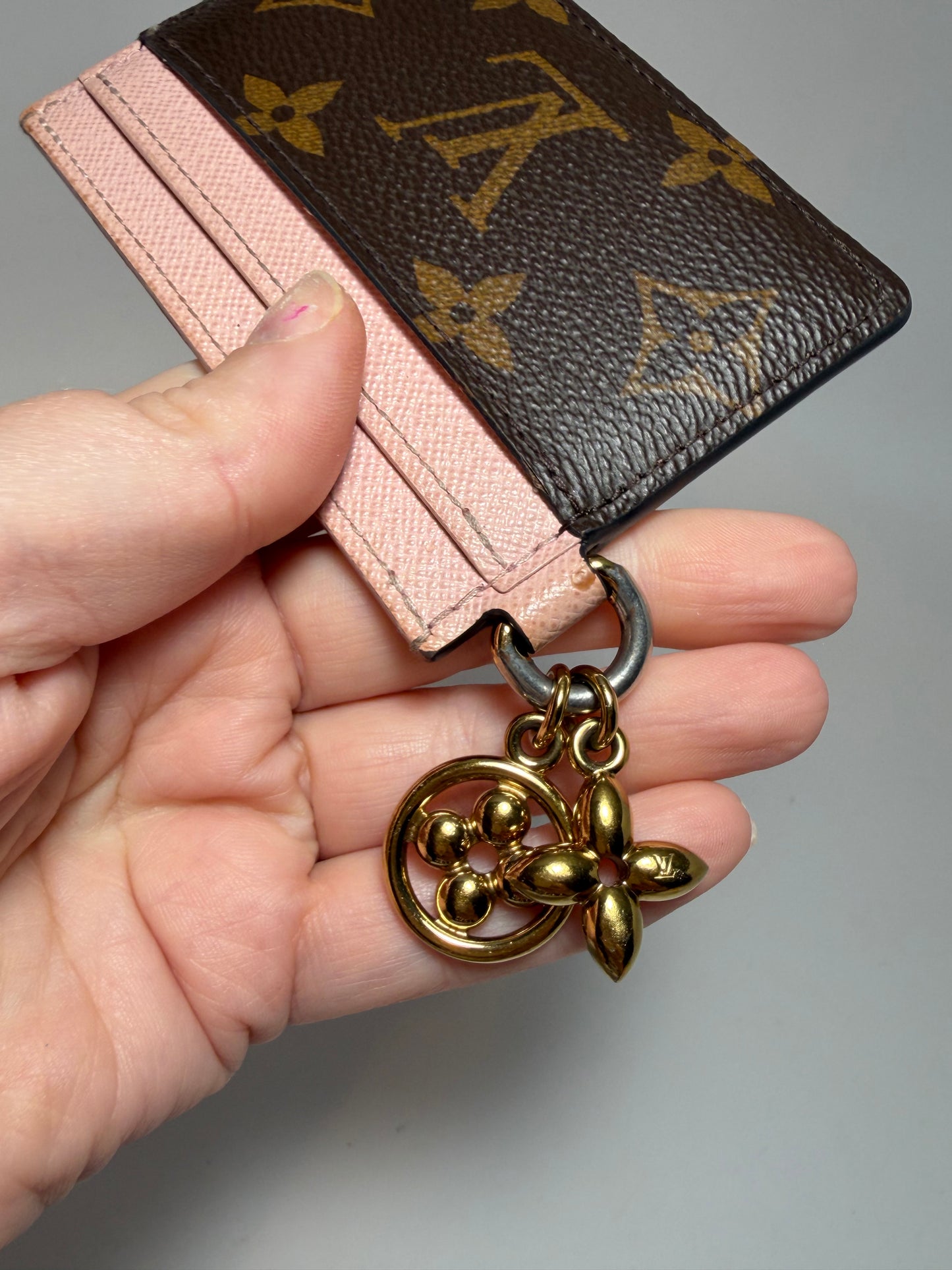 Louis Vuitton Charms Monogram Pink Card Holder