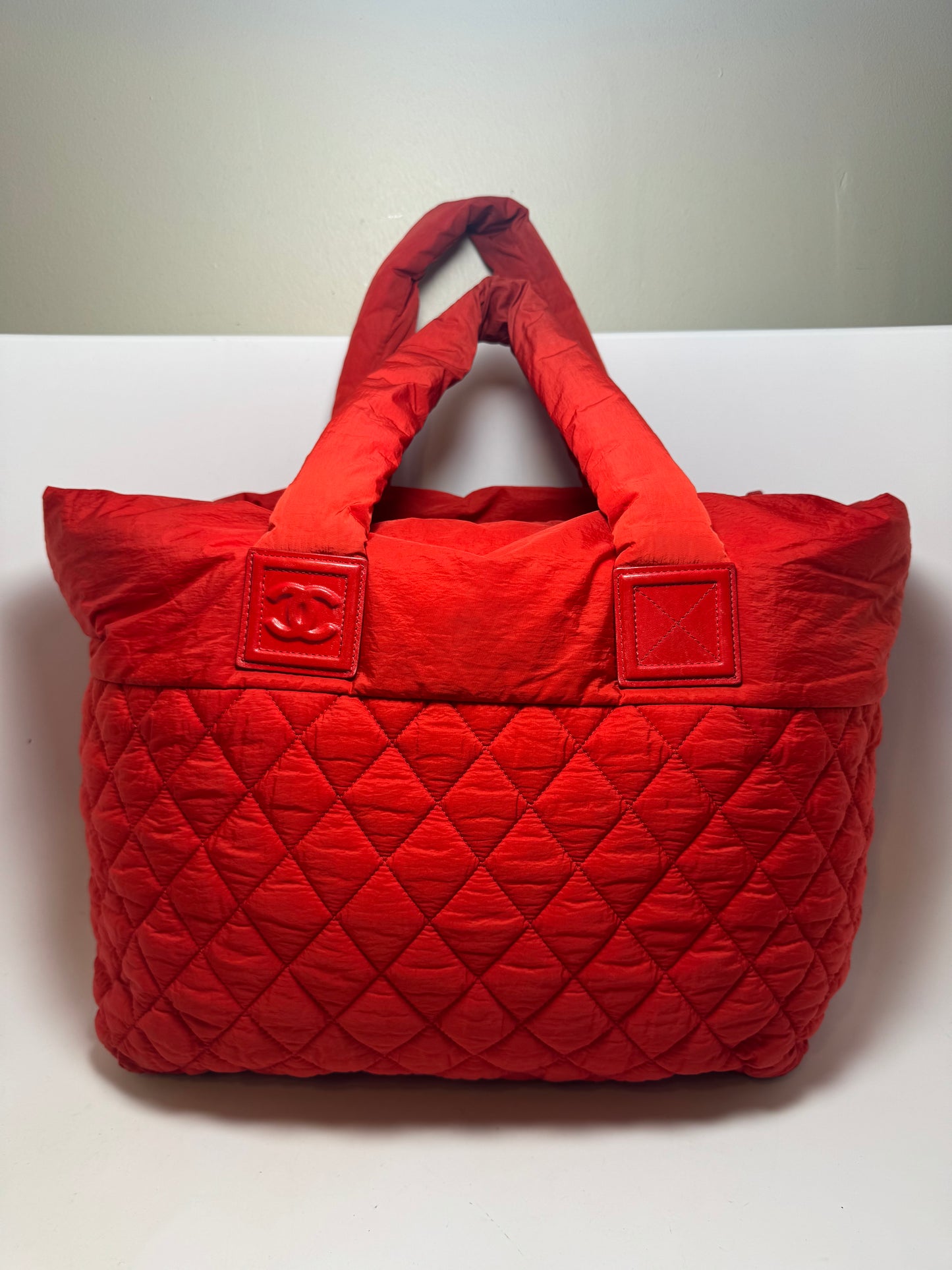 Chanel Coco Cocoon Tote Bag Red Nylon Tote