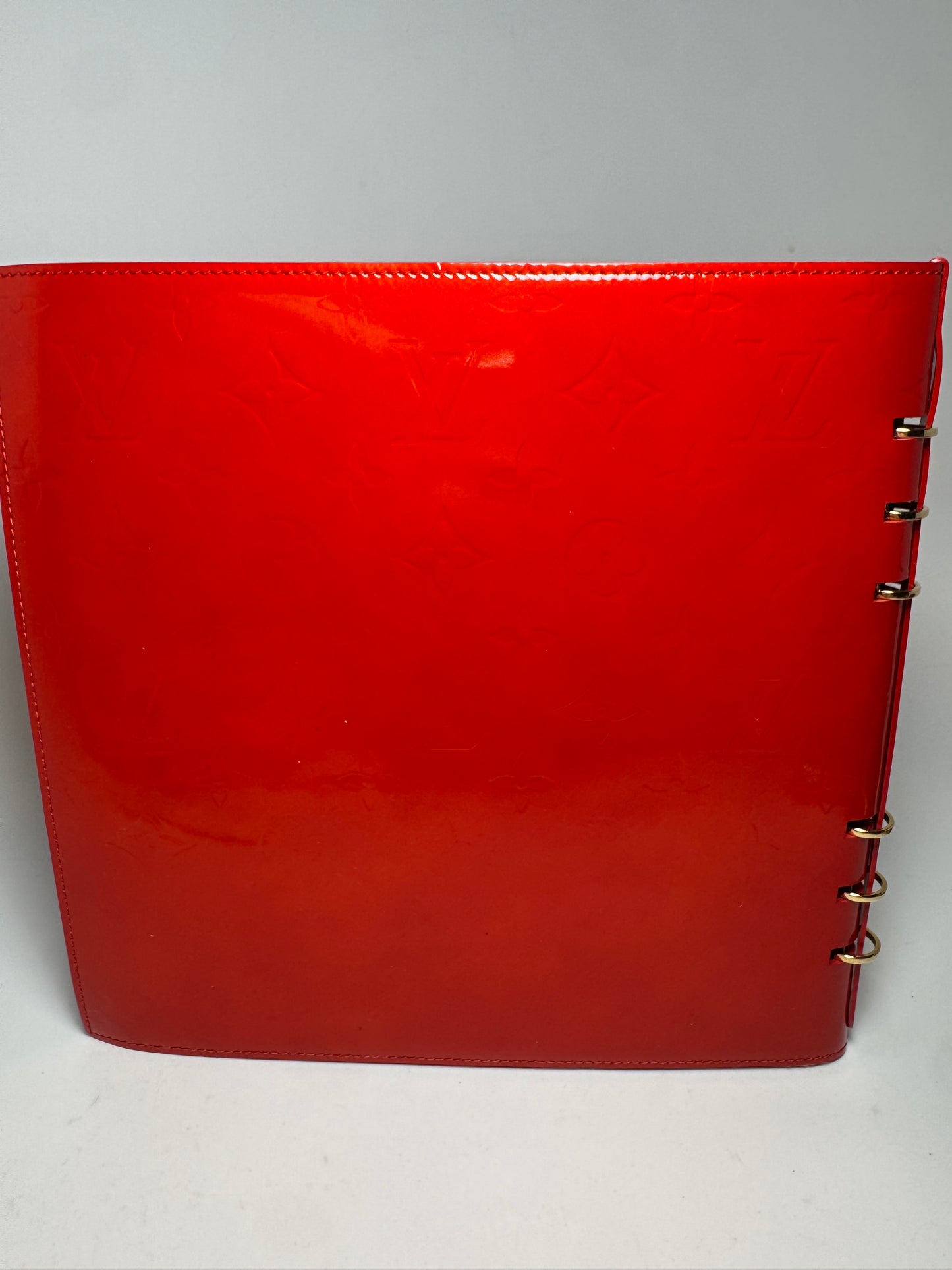 Louis Vuitton Red Monogram Patent Leather Vernis  Sketchbook/Notebook with monogram pages