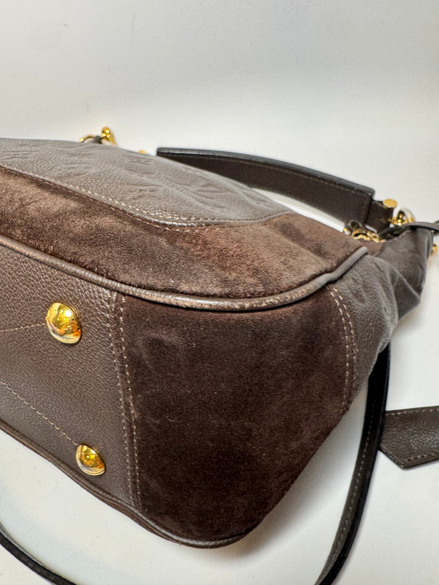 Louis Vuitton Audacieuse PM Chocolat Monogram Empreinte Leather Bag