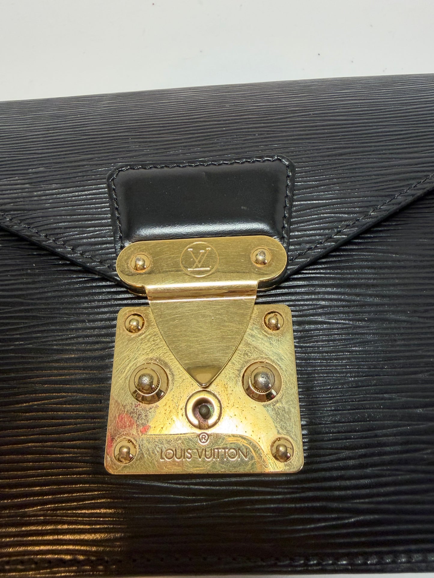 Louis Vuitton Pochette Sellier Draggone Clutch/Wristlet Black Epi Leather
