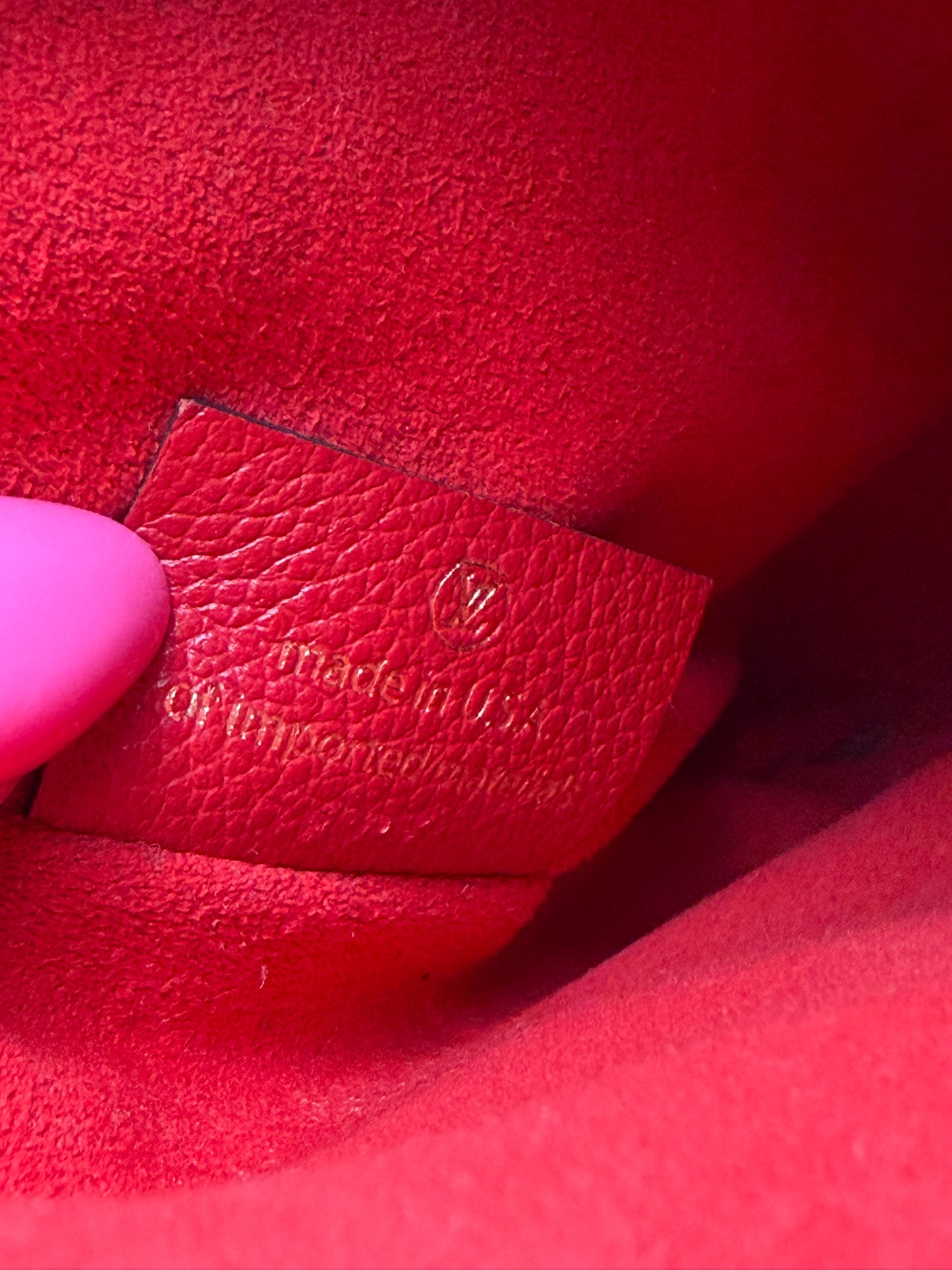 Louis Vuitton Empriente Leather Twice Crossbody in Cherry Red