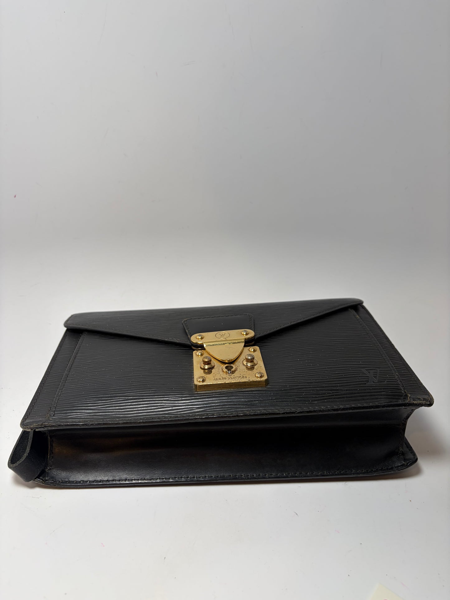 Louis Vuitton Black Epi Leather Pochette Sellier Draggone Clutch Bag