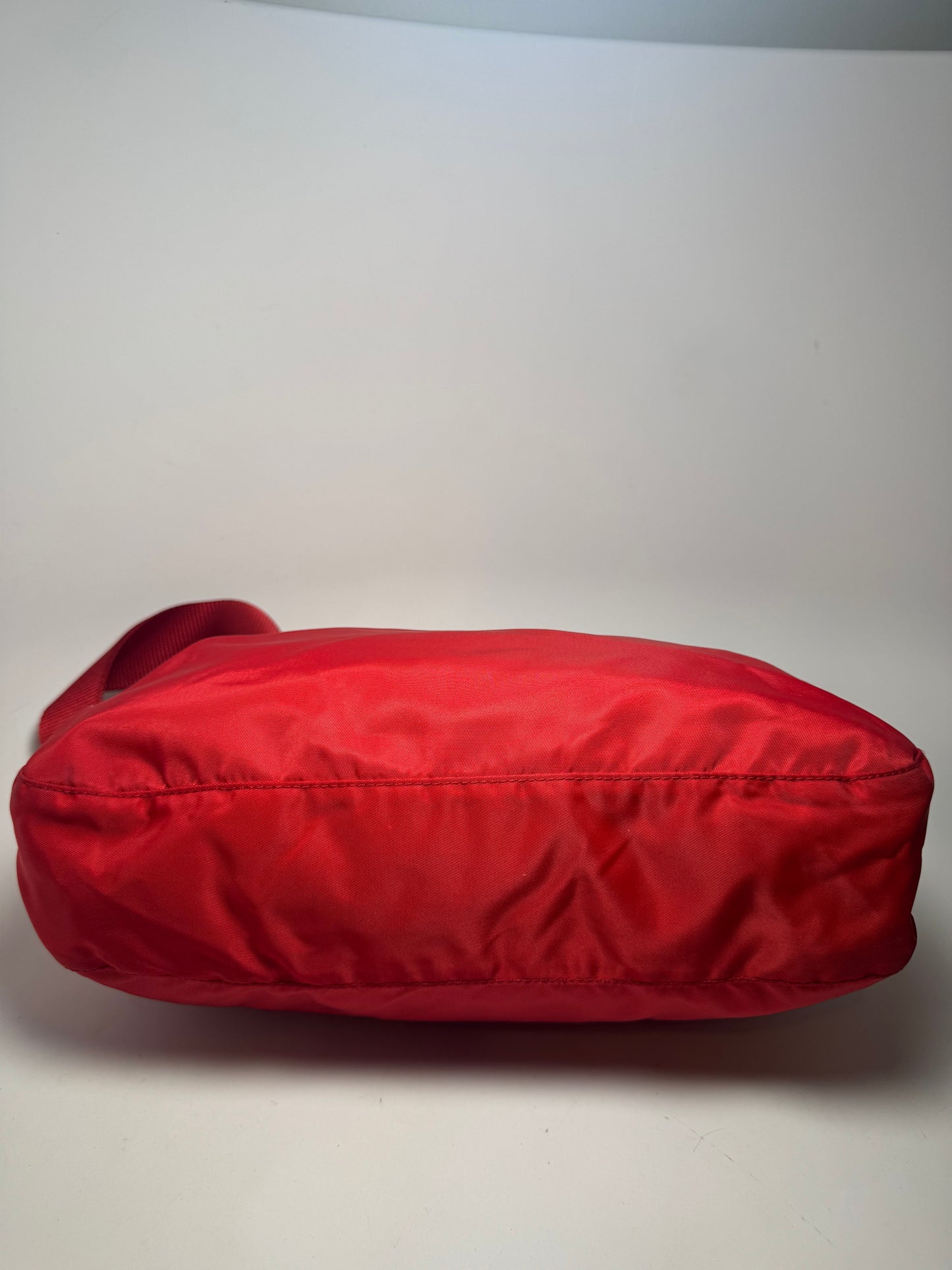 Prada Red Nylon Shoulder Bag/Crossbody