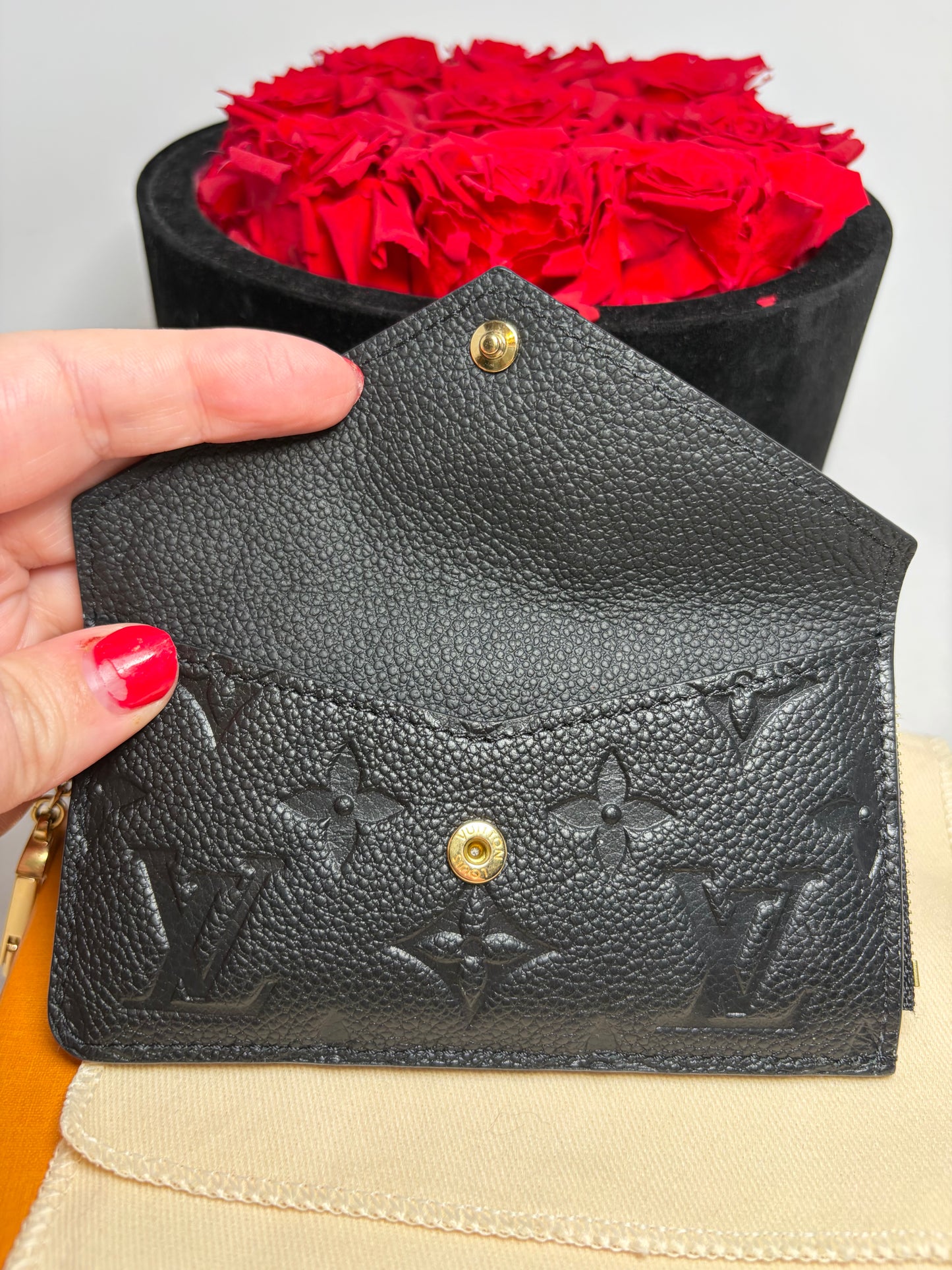 Louis Vuitton Black Empriente Leather Recto Verso Wallet/Key Cles