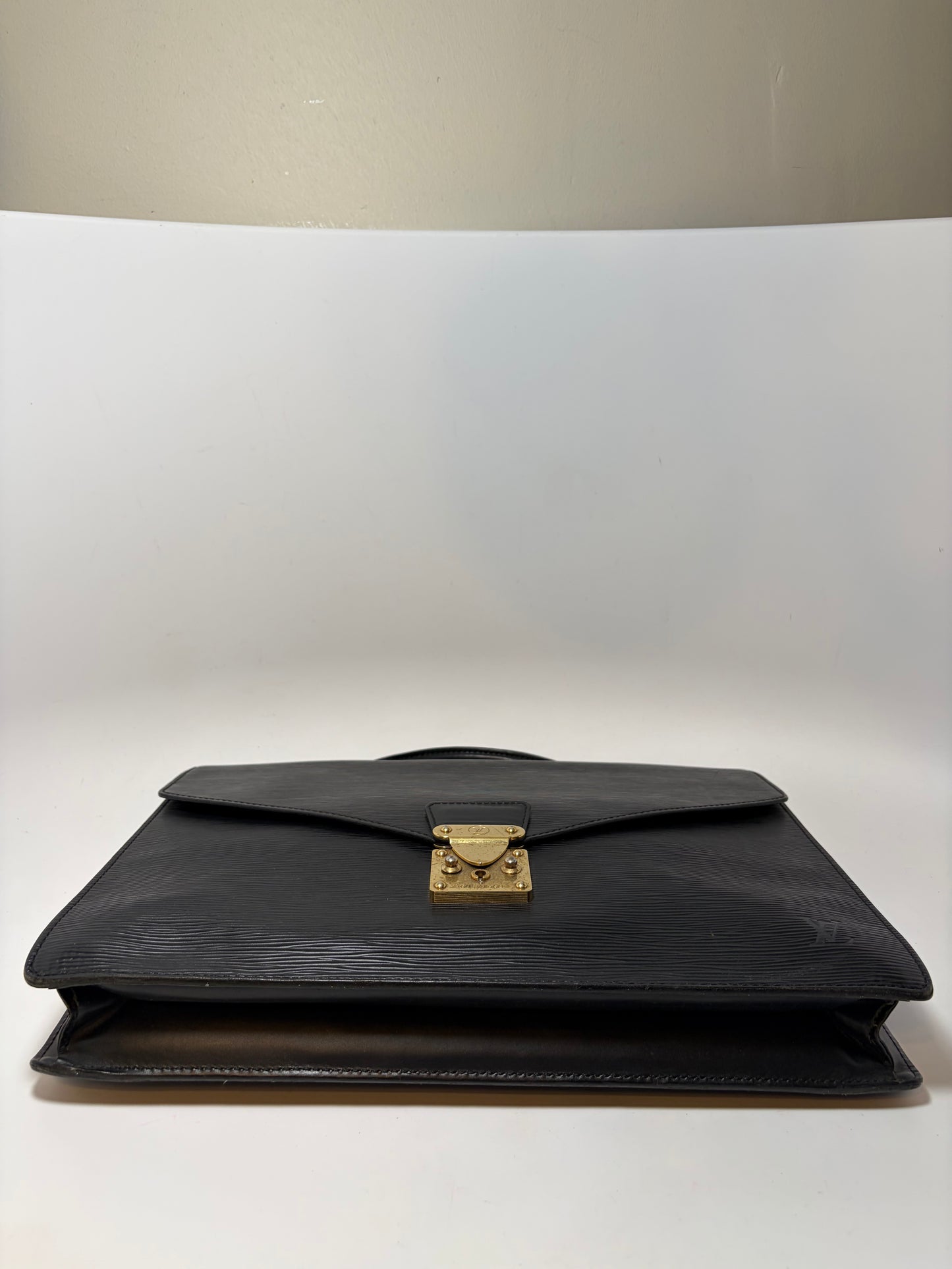 Louis Vuitton Black Epi Monceau Serviette Metis/Laptop Holder/Briefcase/Document Holder
