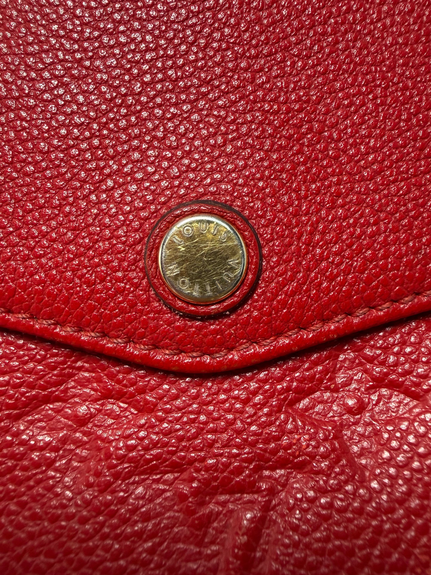 Louis Vuitton Empriente Leather Twice Crossbody in Cherry Red