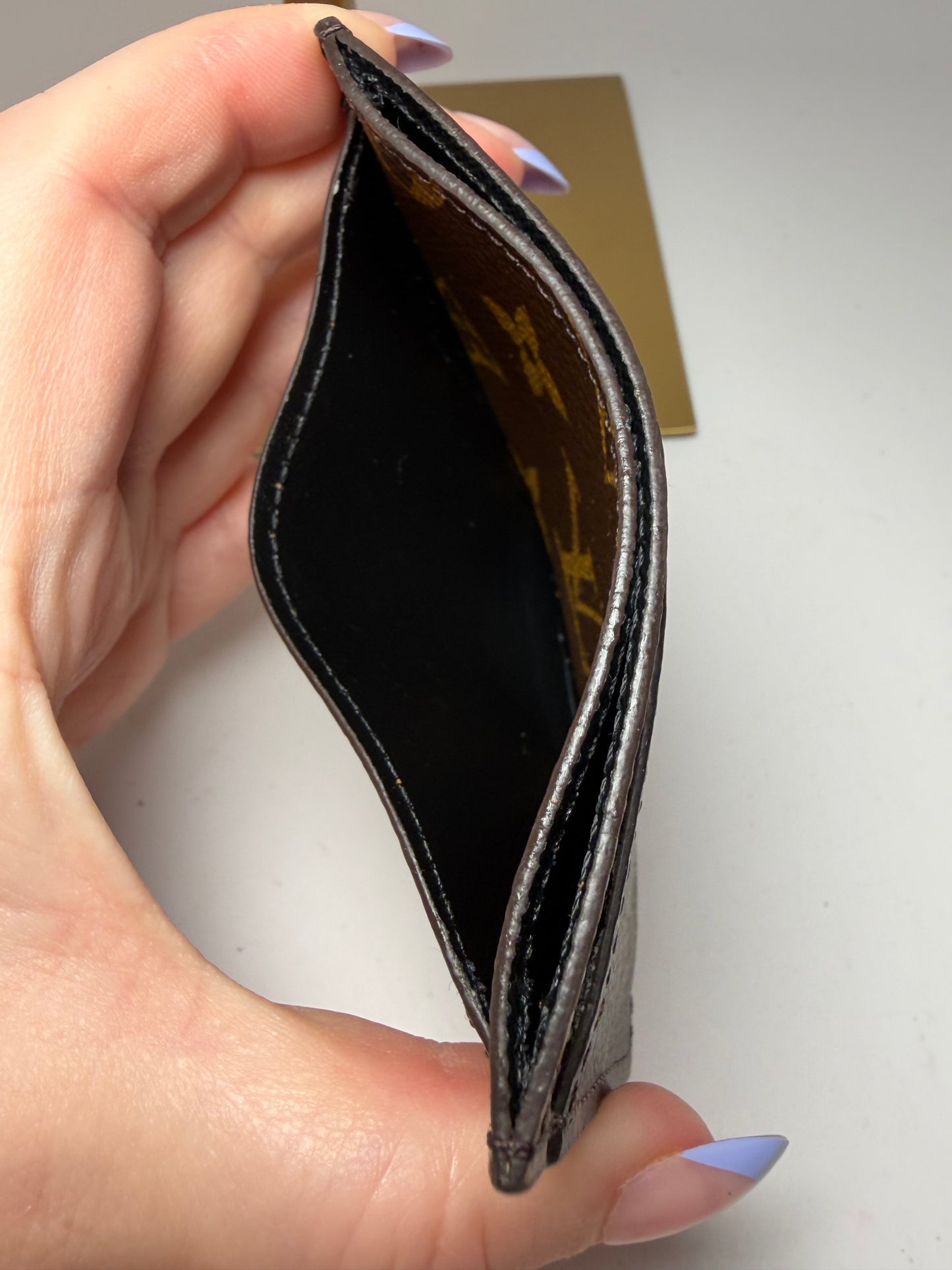 Louis Vuitton Reverse Monogram Card Holder w/Dust Bag & Box