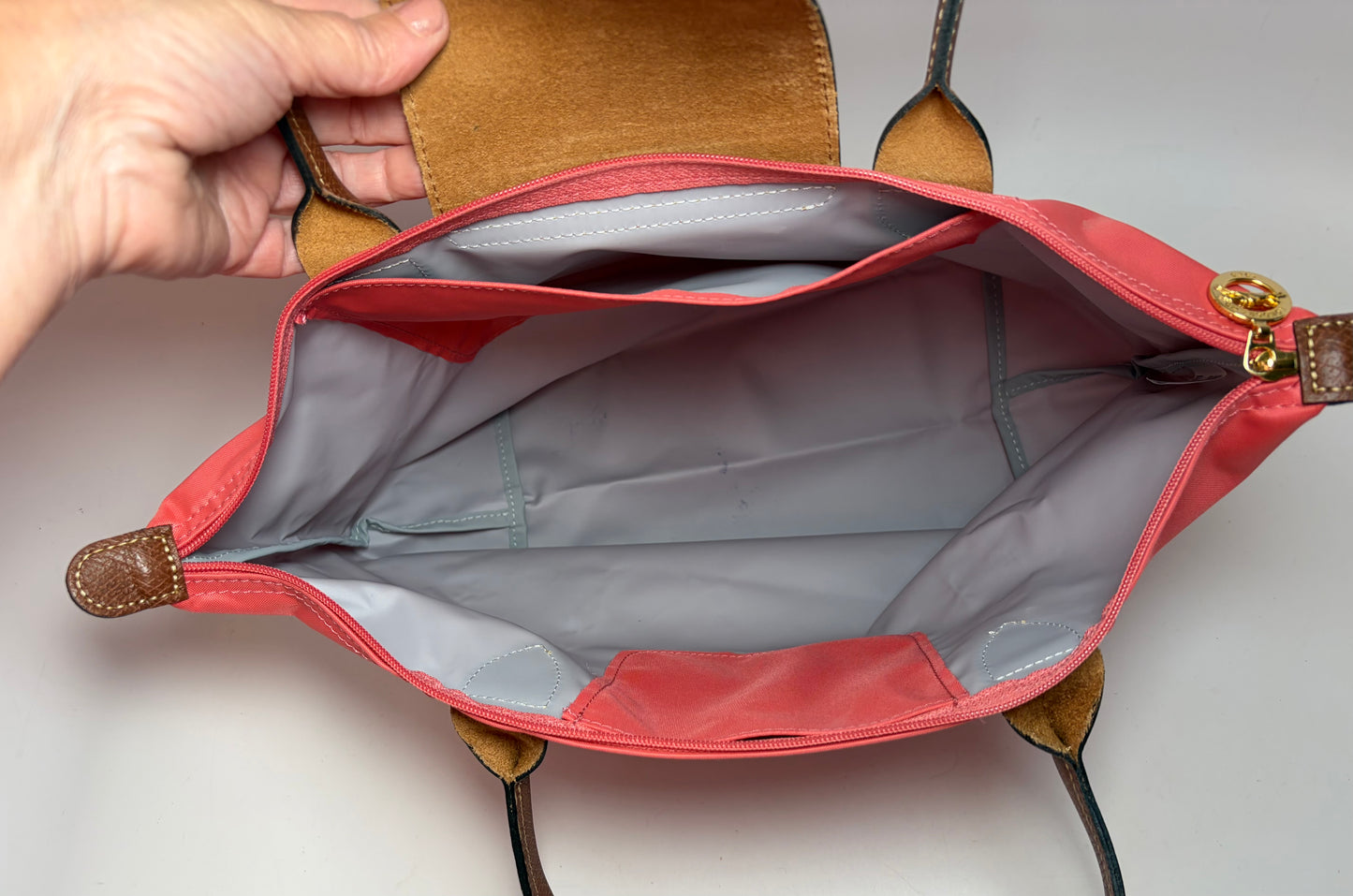 Longchamp Le Pliage Strawberry Pink Tote Medium