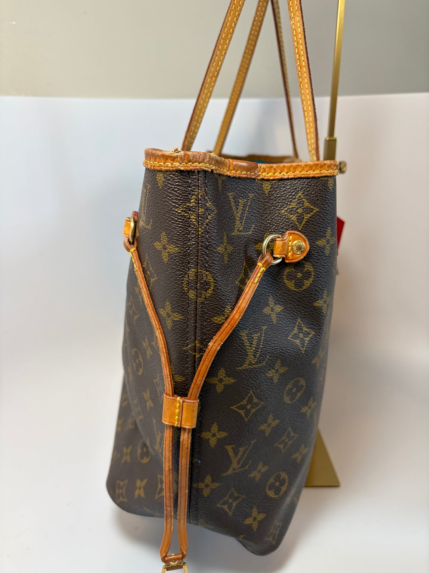 Louis Vuitton Neverfull MM Tote– My Heritage Monogram Custom Stripe & Initials Comes with Legit App COA
