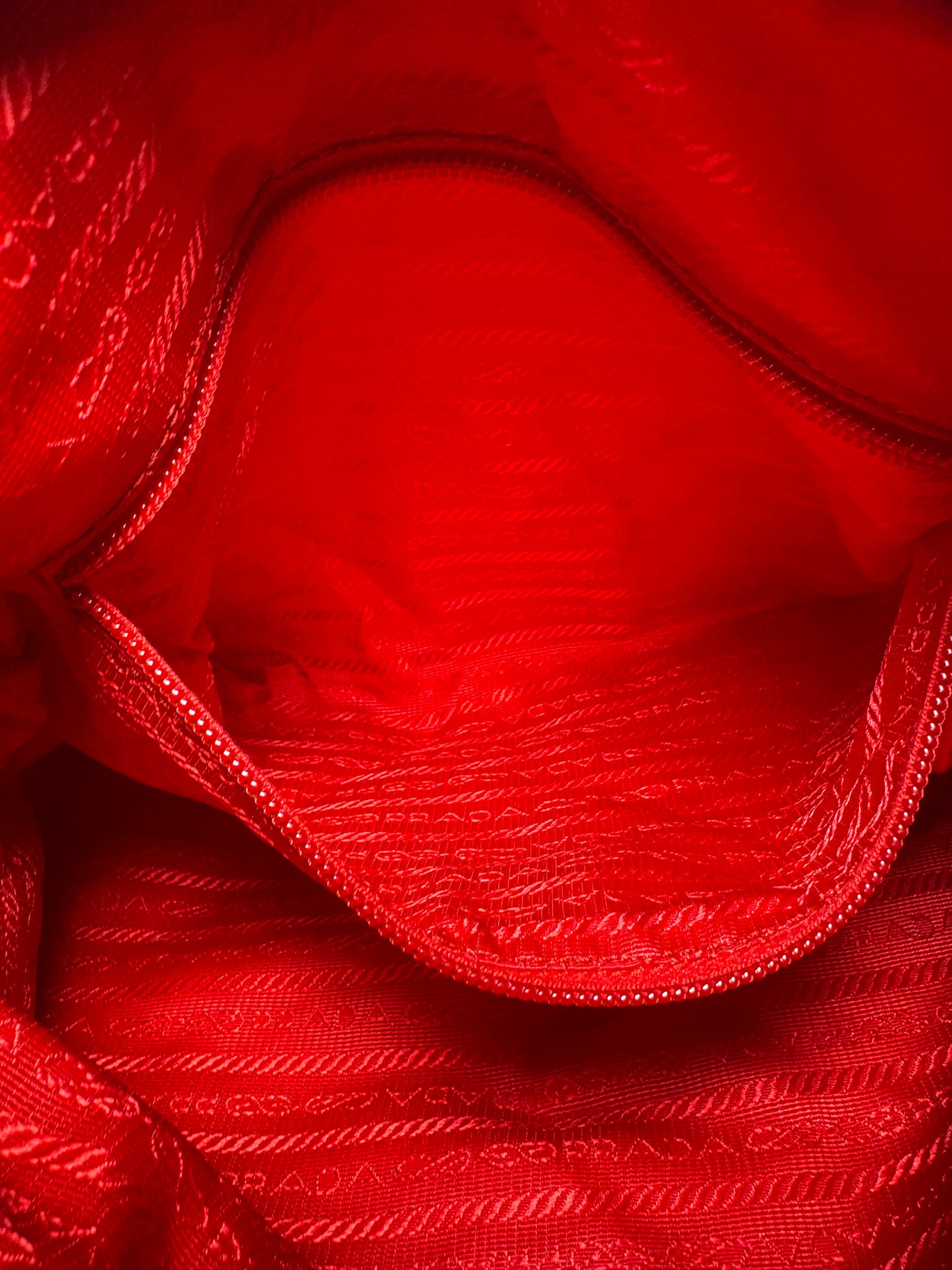 Prada Red Nylon Shoulder Bag/Crossbody