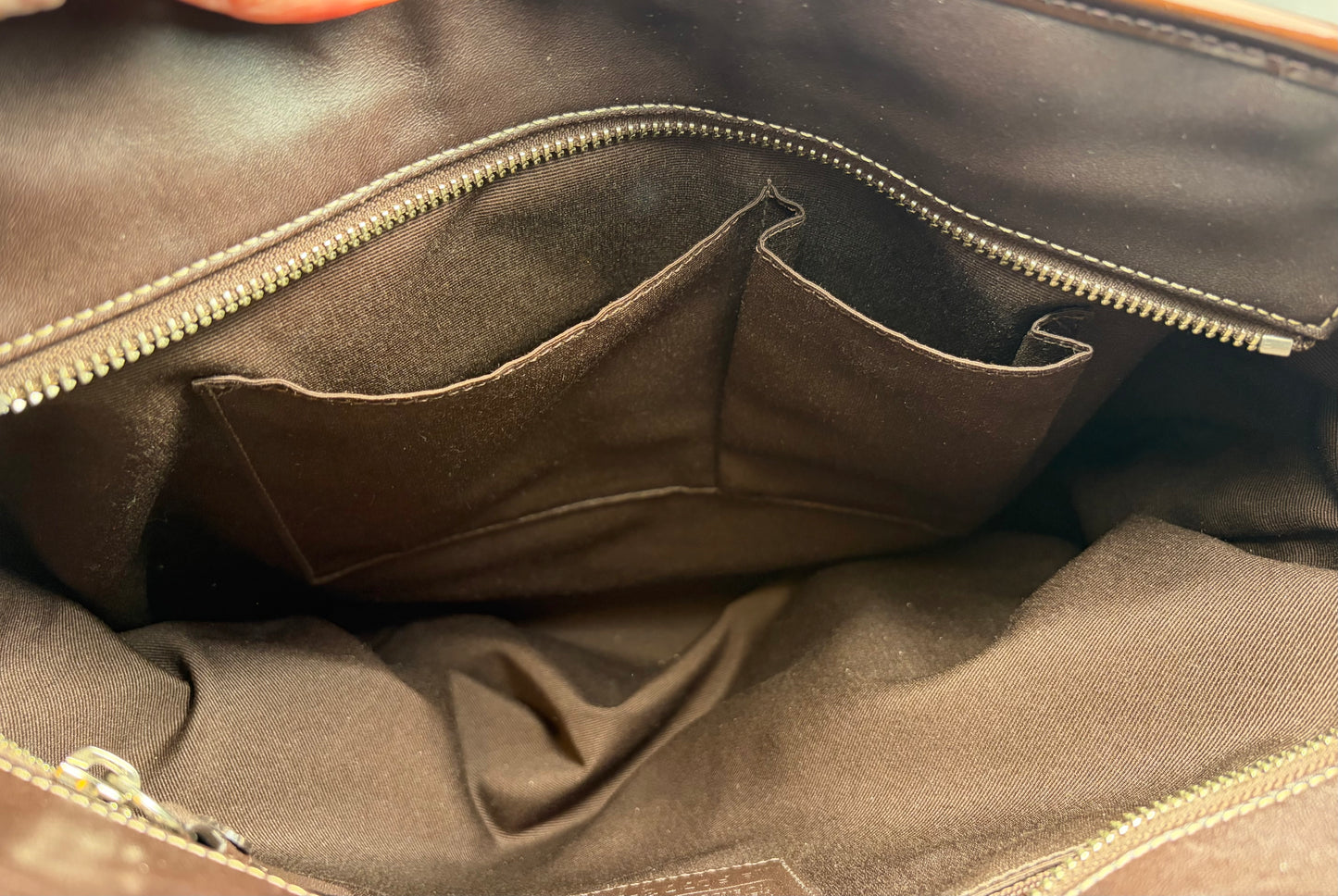 Coach Patent Leather Shoulder Bag/Tote in Chocolate Brown