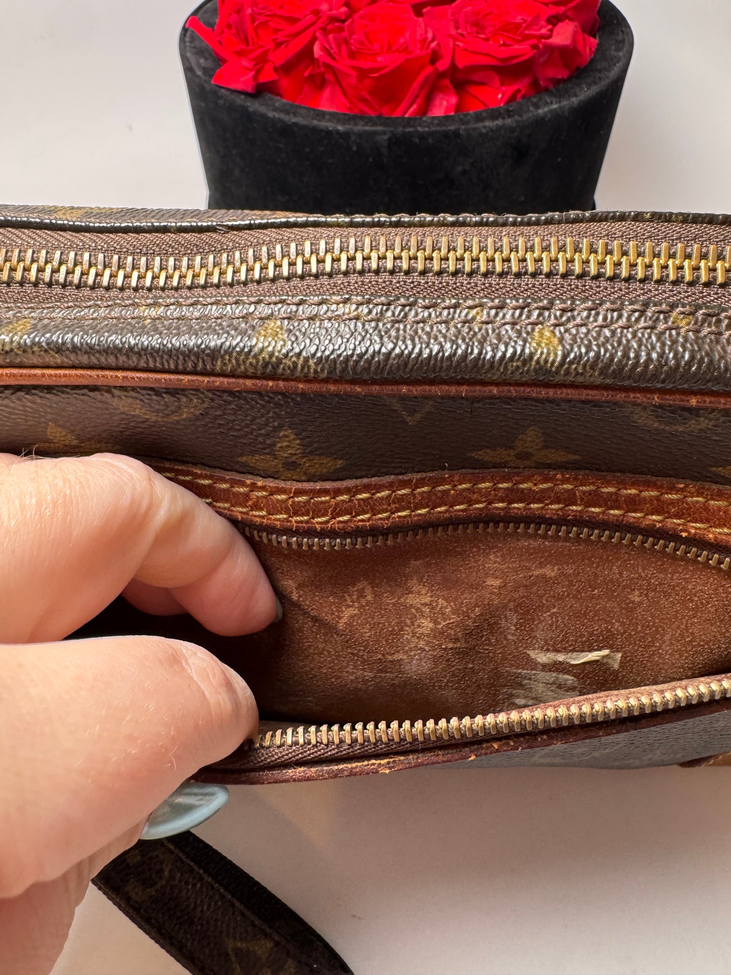 Louis Vuitton Marley Draggone Clutch Monogram  Fair Condition