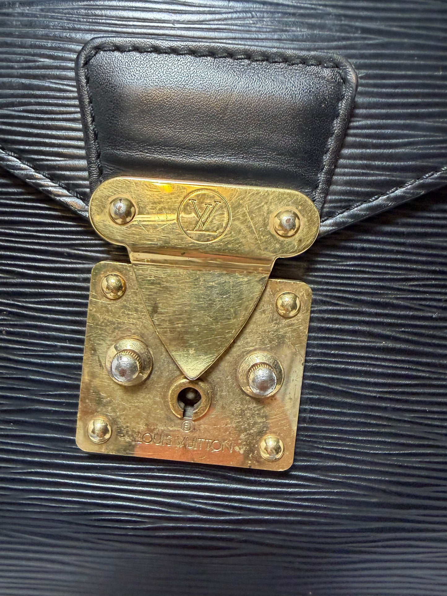 Louis Vuitton Black Epi Monceau Serviette Metis/Laptop Holder/Briefcase/Document Holder