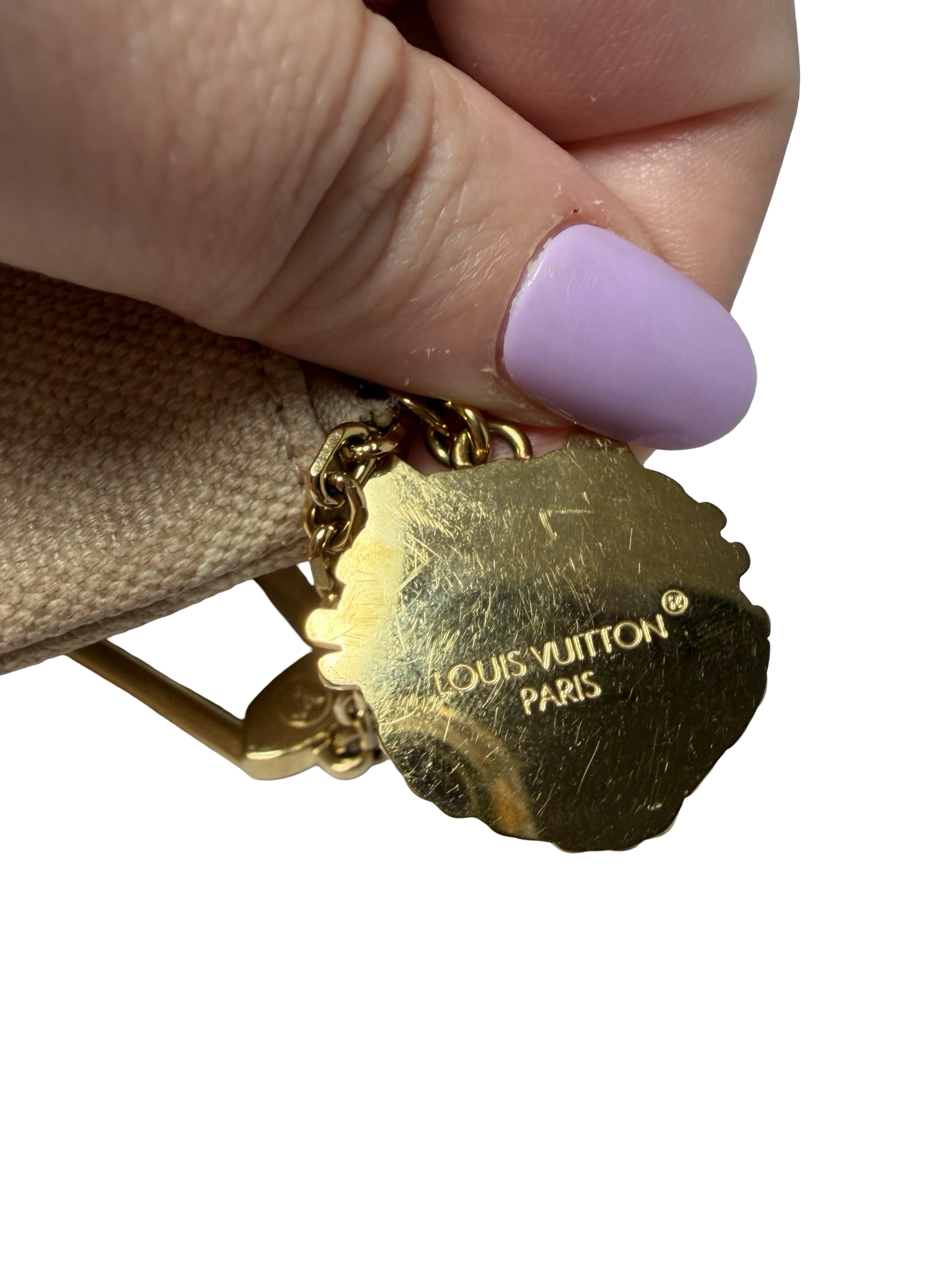 Louis Vuitton x Grace Coddington Meowgram Cat Key Pouch Small Size w/Cat motif zipper & design interior