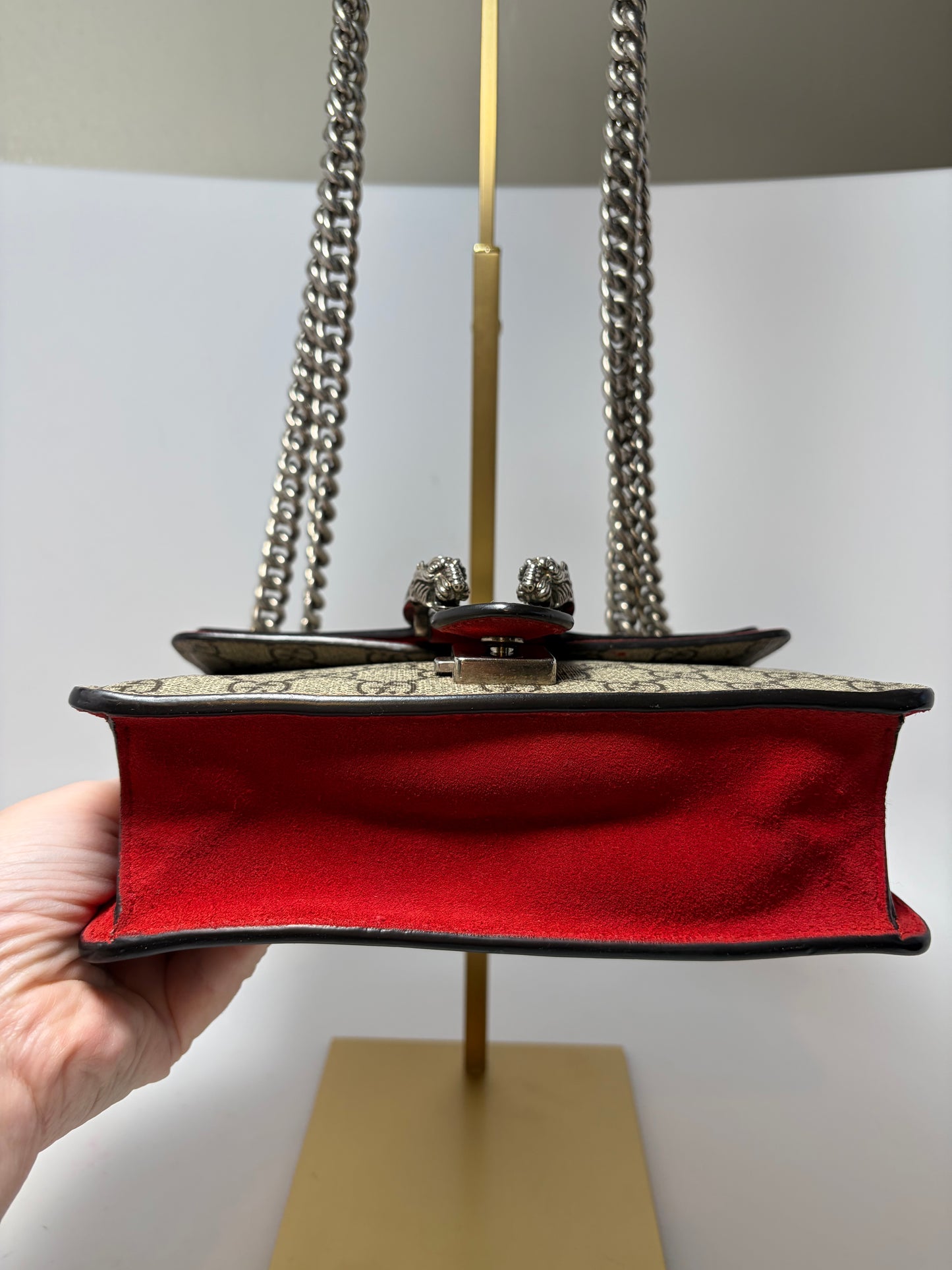 Gucci GG Supreme Dionysus Mini Shoulder Bag with Chain Strap