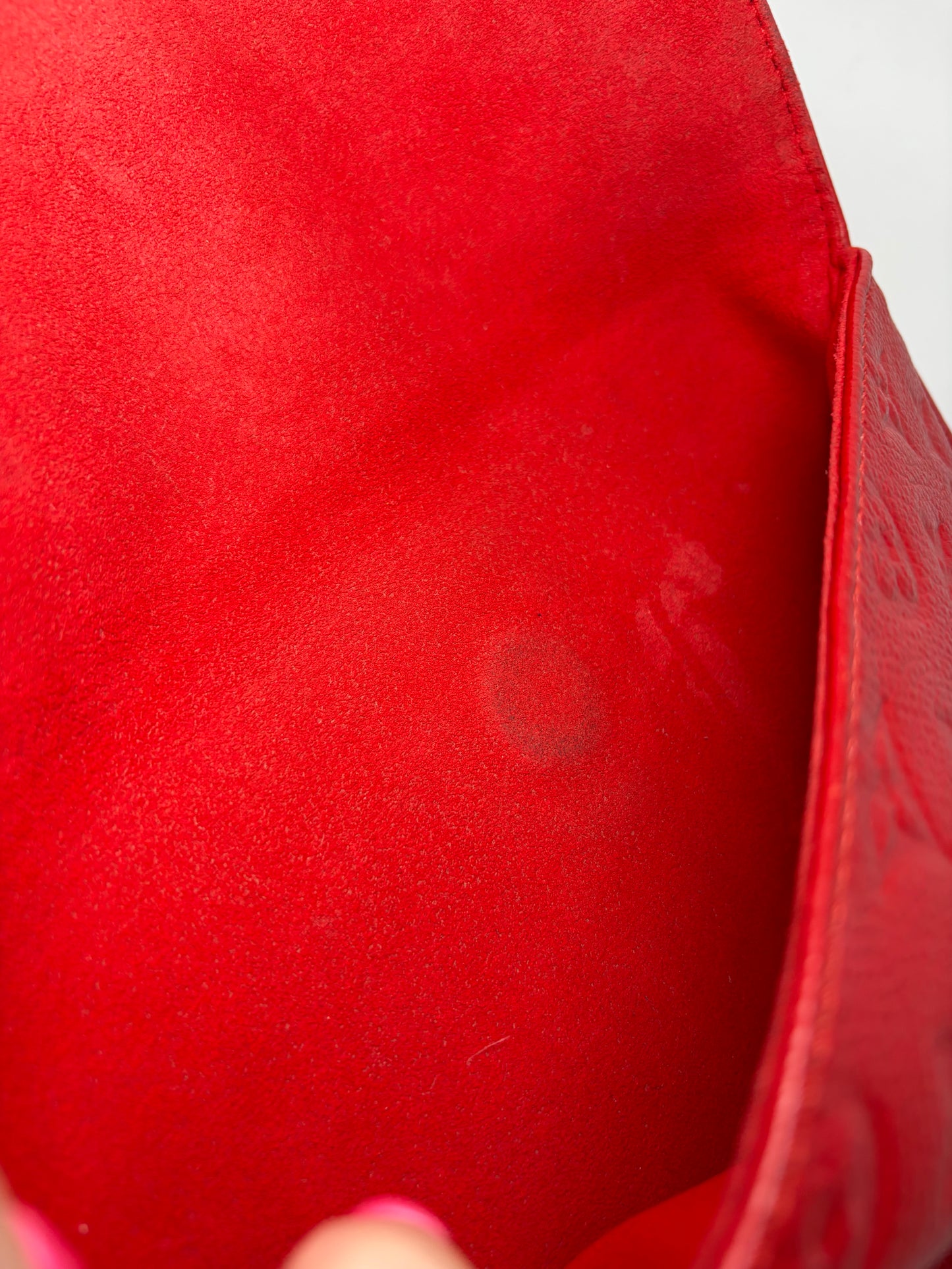 Louis Vuitton Empriente Leather Twice Crossbody in Cherry Red