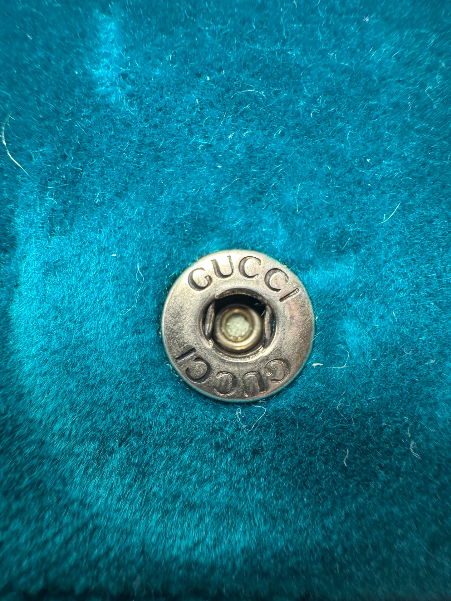 Gucci Velvet Super Mini Dionysus Shoulder Bag Pavone Cyan