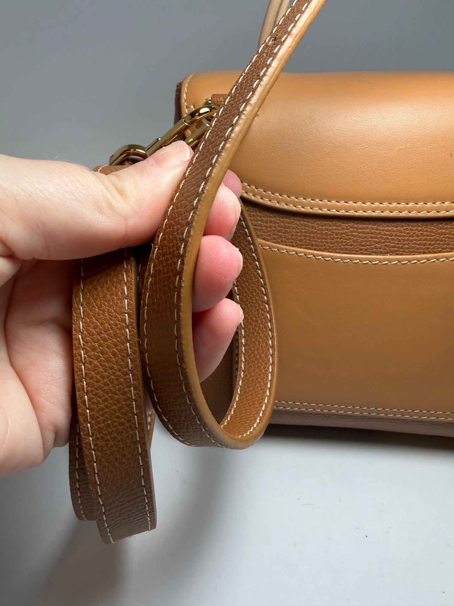 Polène Un Nano Trio Camel Crossbody