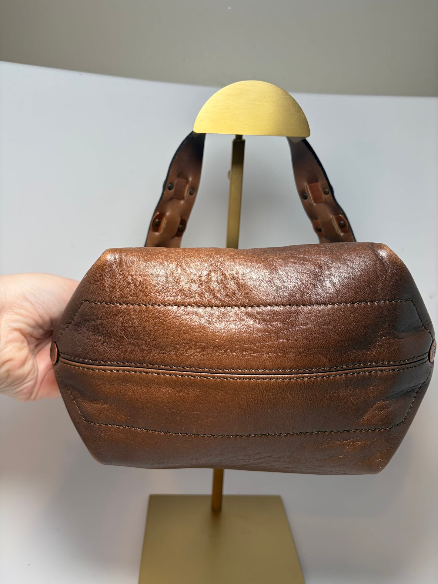 Vintage Celine Leather Shoulder Bag w/COA