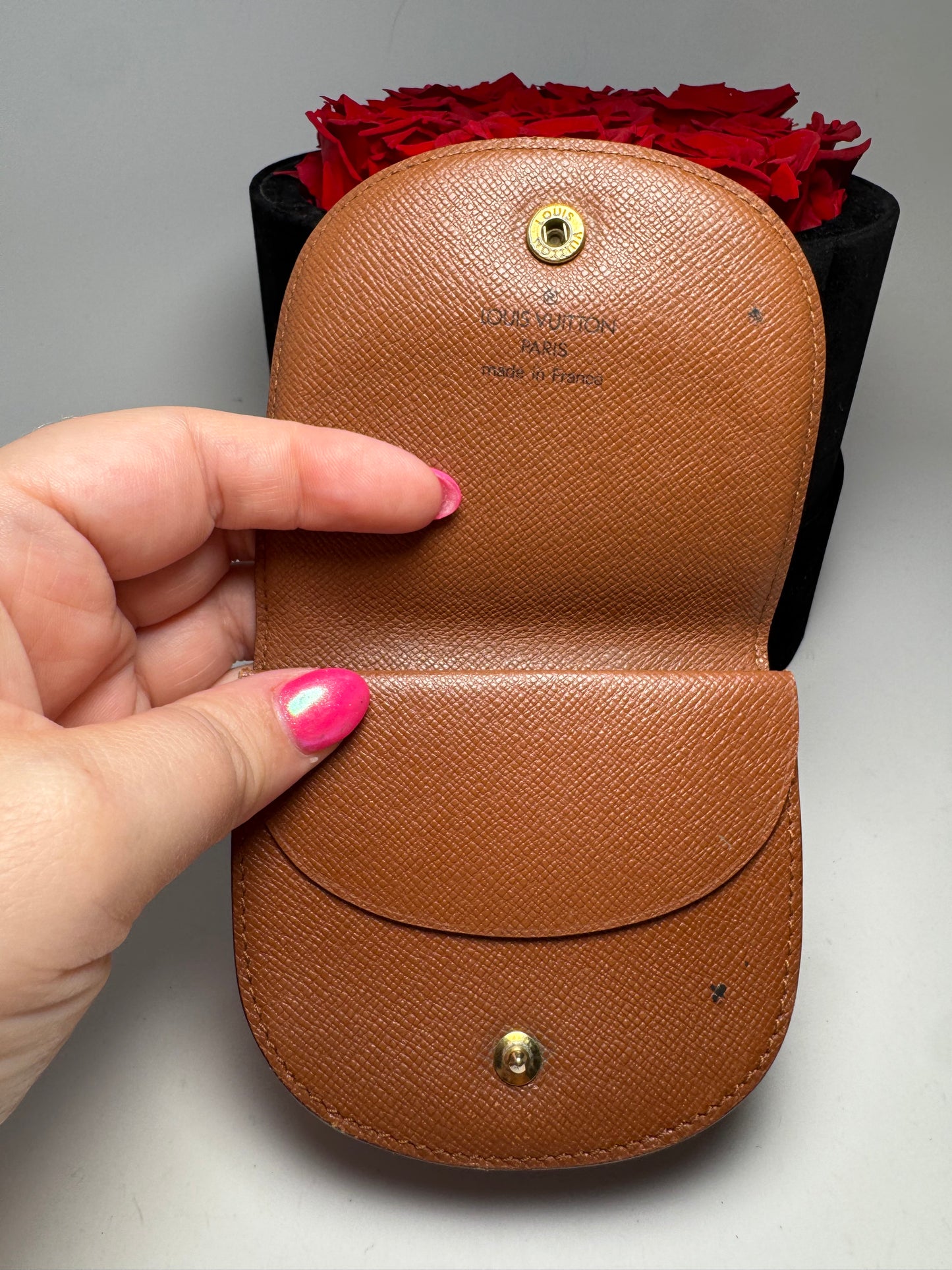 Louis Vuitton Monogram Porte Monnaie Gousset Coin Purse/Coin Pouch