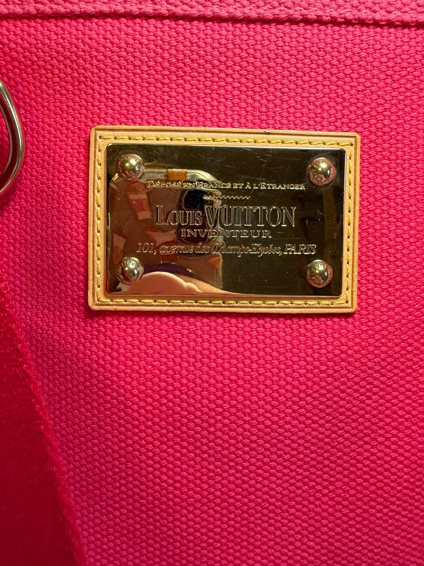 Louis Vuitton Antigua Cabas MM Pink Shoulder Bag Tote