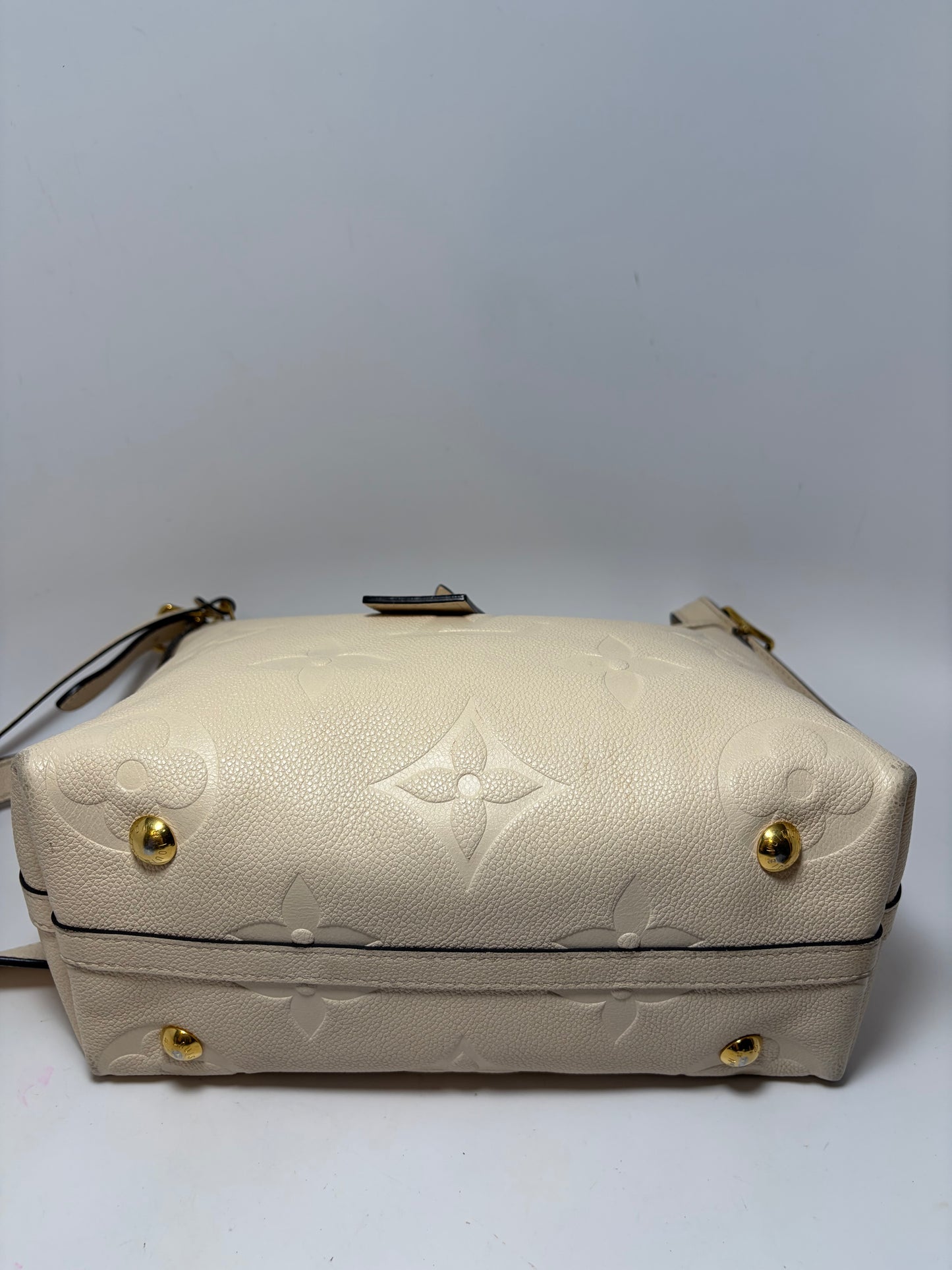 Louis Vuitton Caryall PM Monogram Empriente Leather Shoulder Bag/Crossbody in Cream