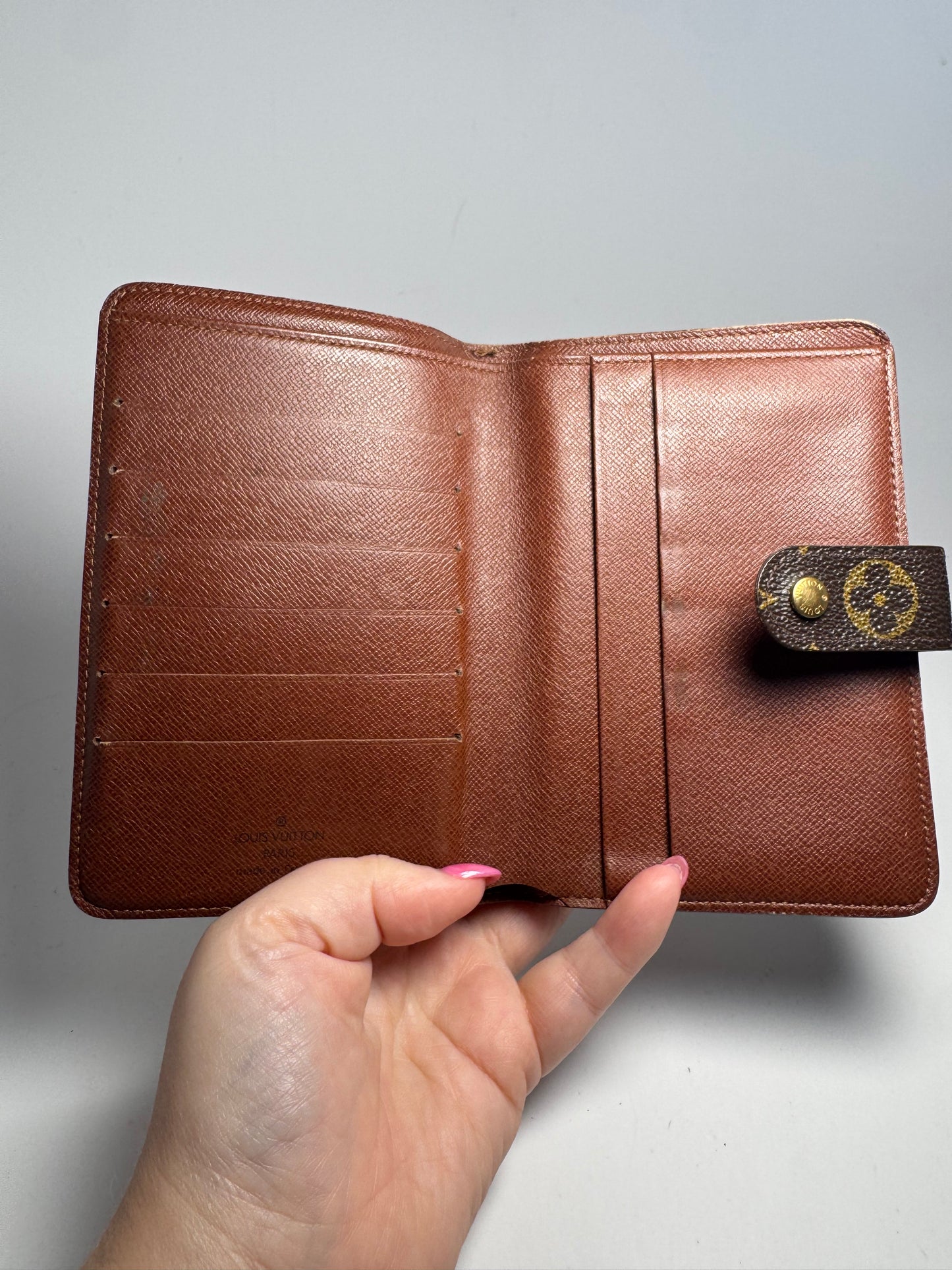 Louis Vuitton Porte Papier Wallet/Passport Holder in Monogram Made in France in December 2000