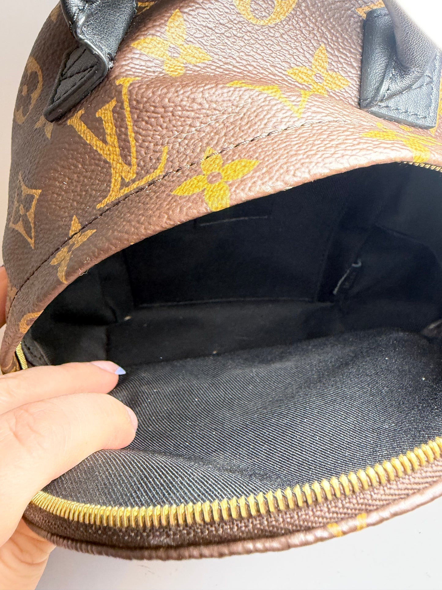 Louis Vuitton Palm Springs Mini Monogram Backpack & Crossbody w/COA