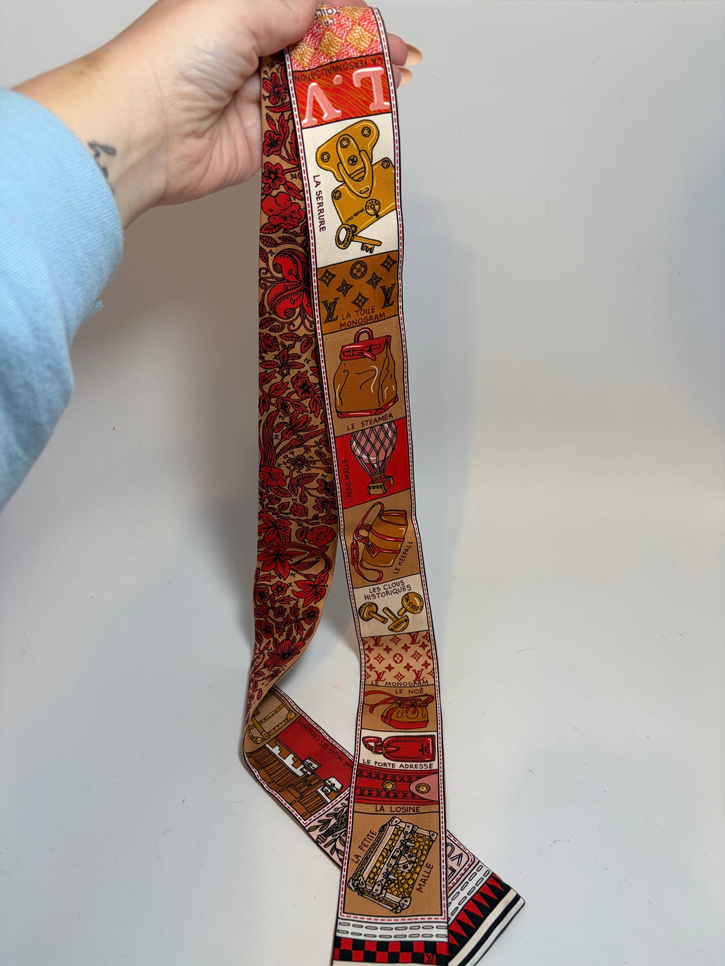 Louis Vuitton Silk Jeu De Louis BB Bandeau 1854