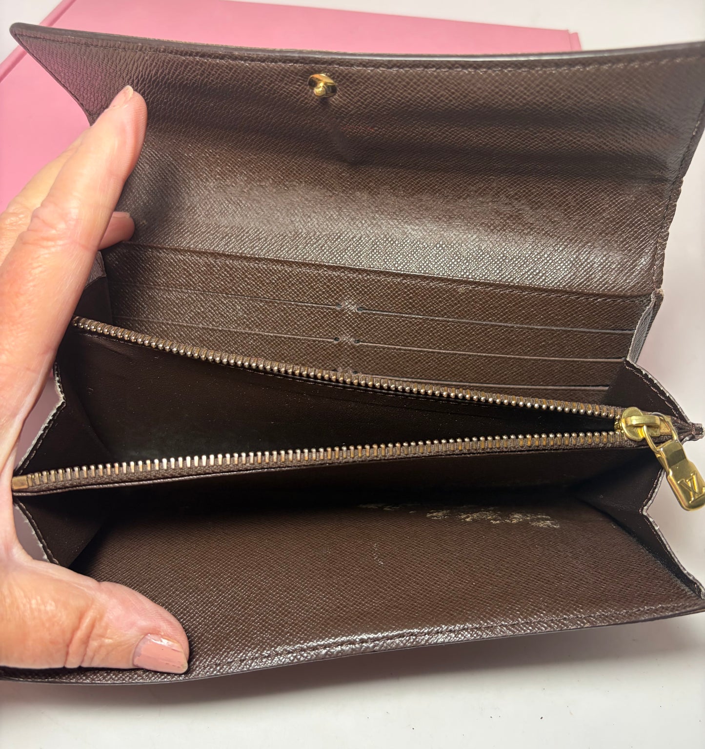 Louis Vuitton Damier Ebene Sarah Wallet