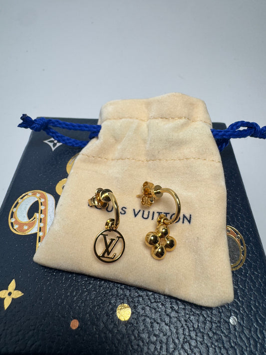 Louis Vuitton Blooming Earrings – Gold Metal – Limited Edition Box & Dust Bag