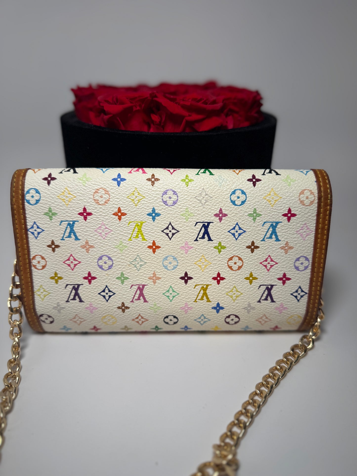 Louis Vuitton Multicolor Porte Tressor International Wallet on chain- April 2005 in France