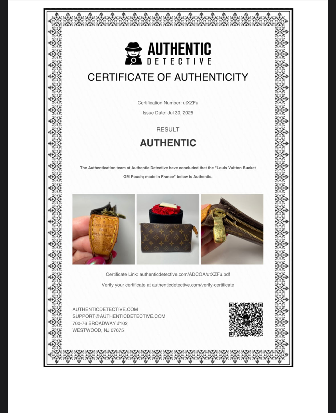 Louis Vuitton Bucket GM Toiletry Bag Monogram w/Certificate of Authenticity