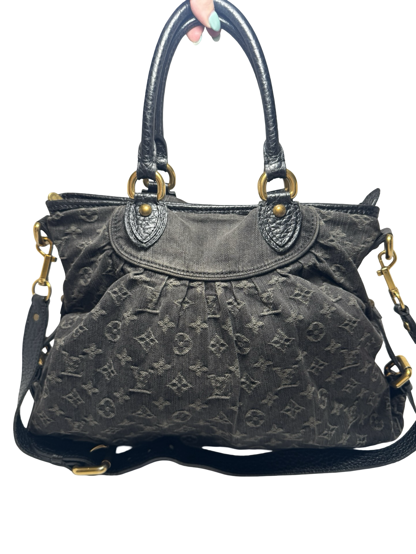 Louis Vuitton Neo Cabby Black Denim Bag