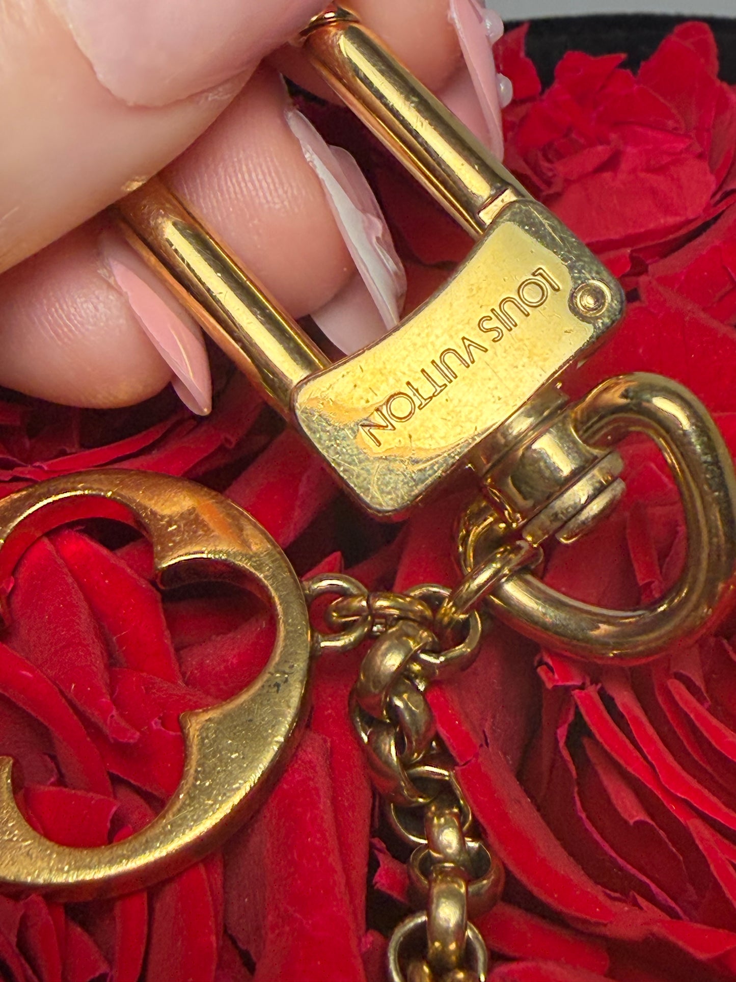 Louis Vuitton Fleur De Monogram Bag Charm Comes w/Dust Bag & Box