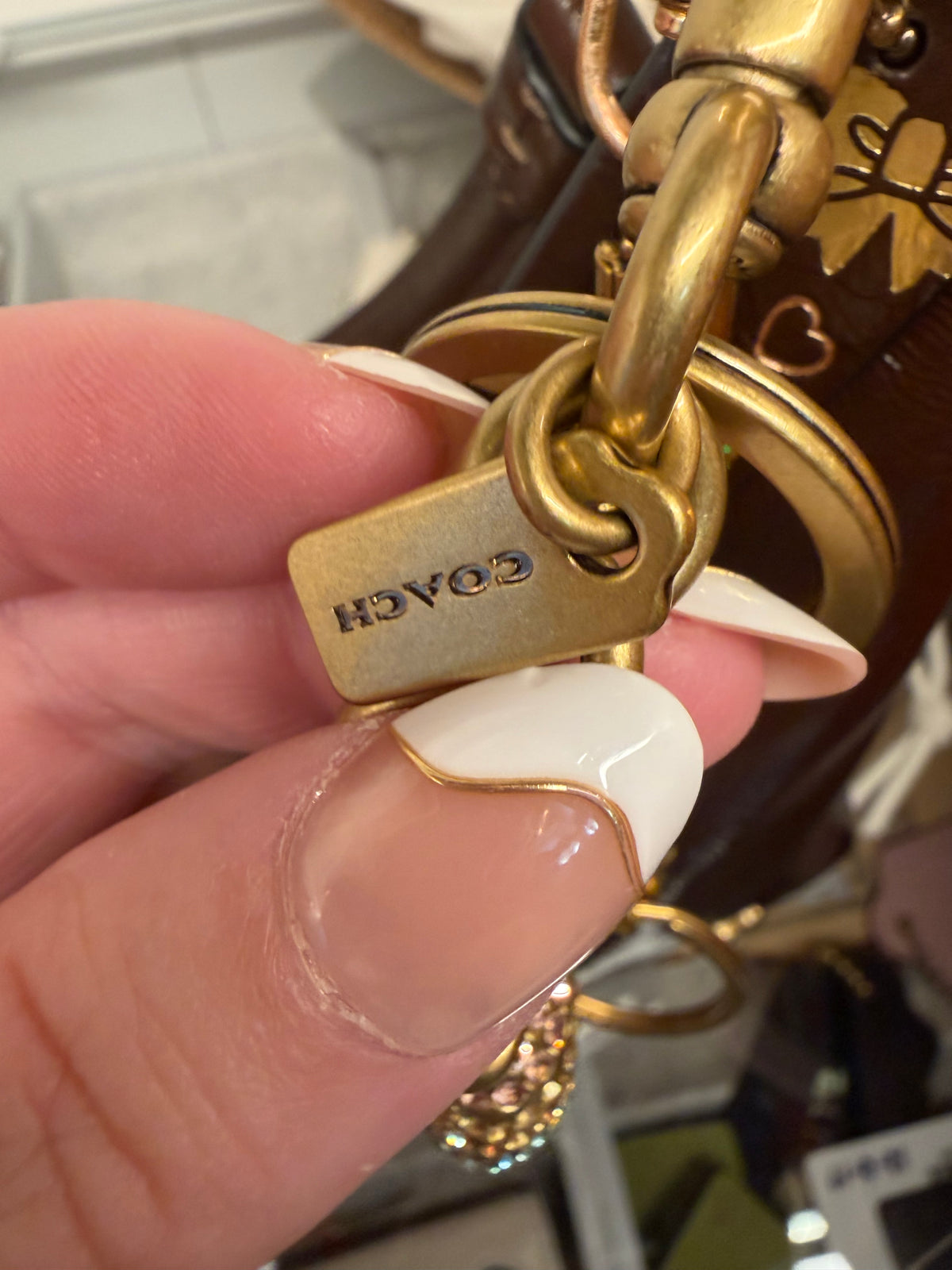 Coach Rainbow Crystal Candy Bag Charm