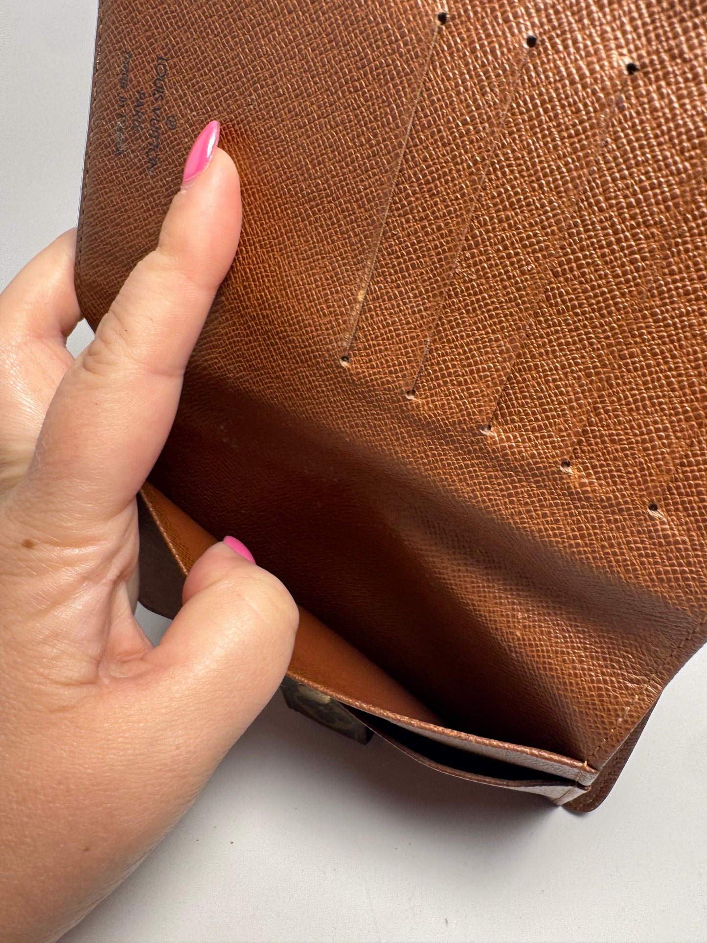 Louis Vuitton Porte Papier Wallet/Passport Holder in Monogram Made in France October 2006